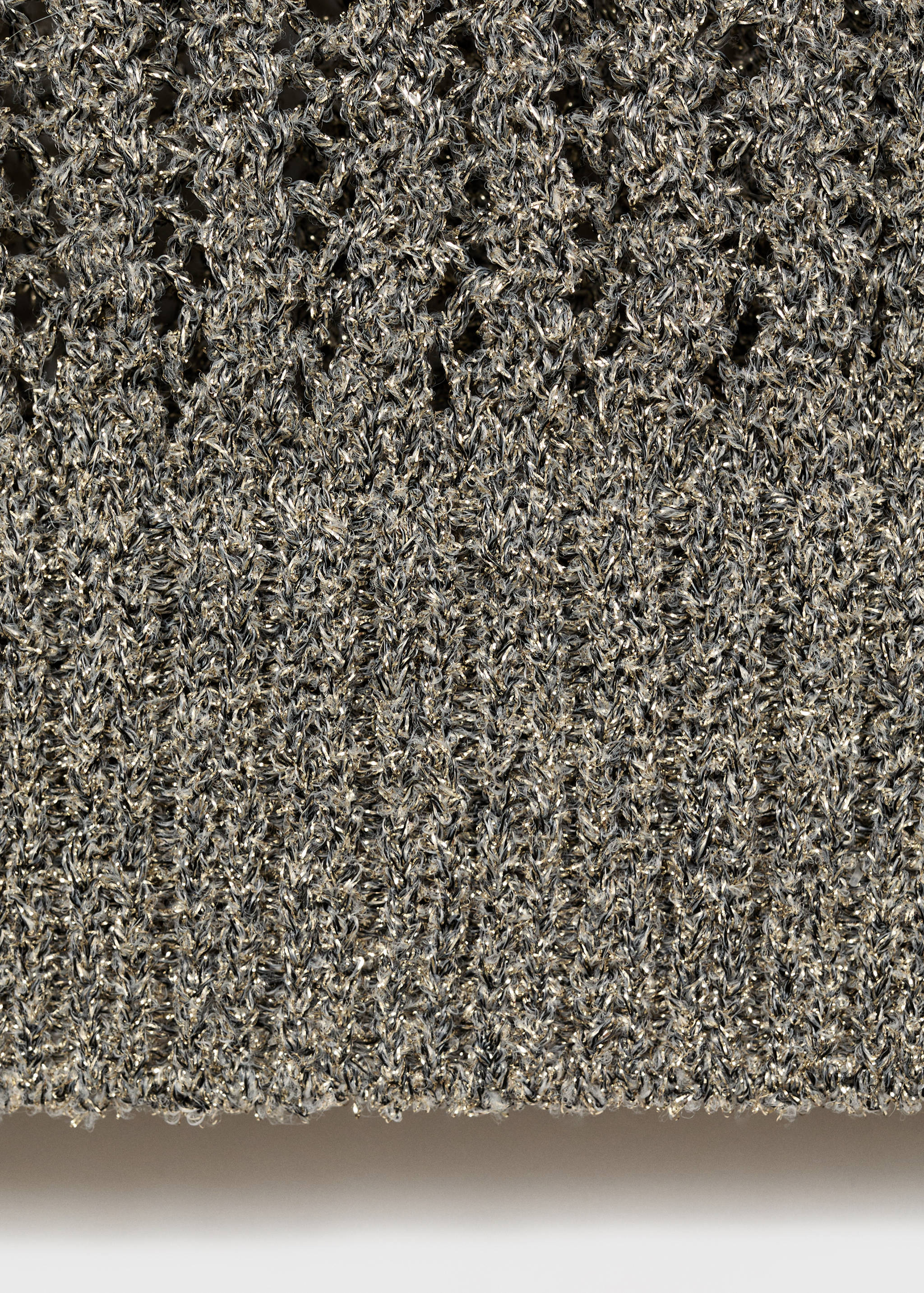 Lurex openwork knitted waistcoat - Details of the article 0