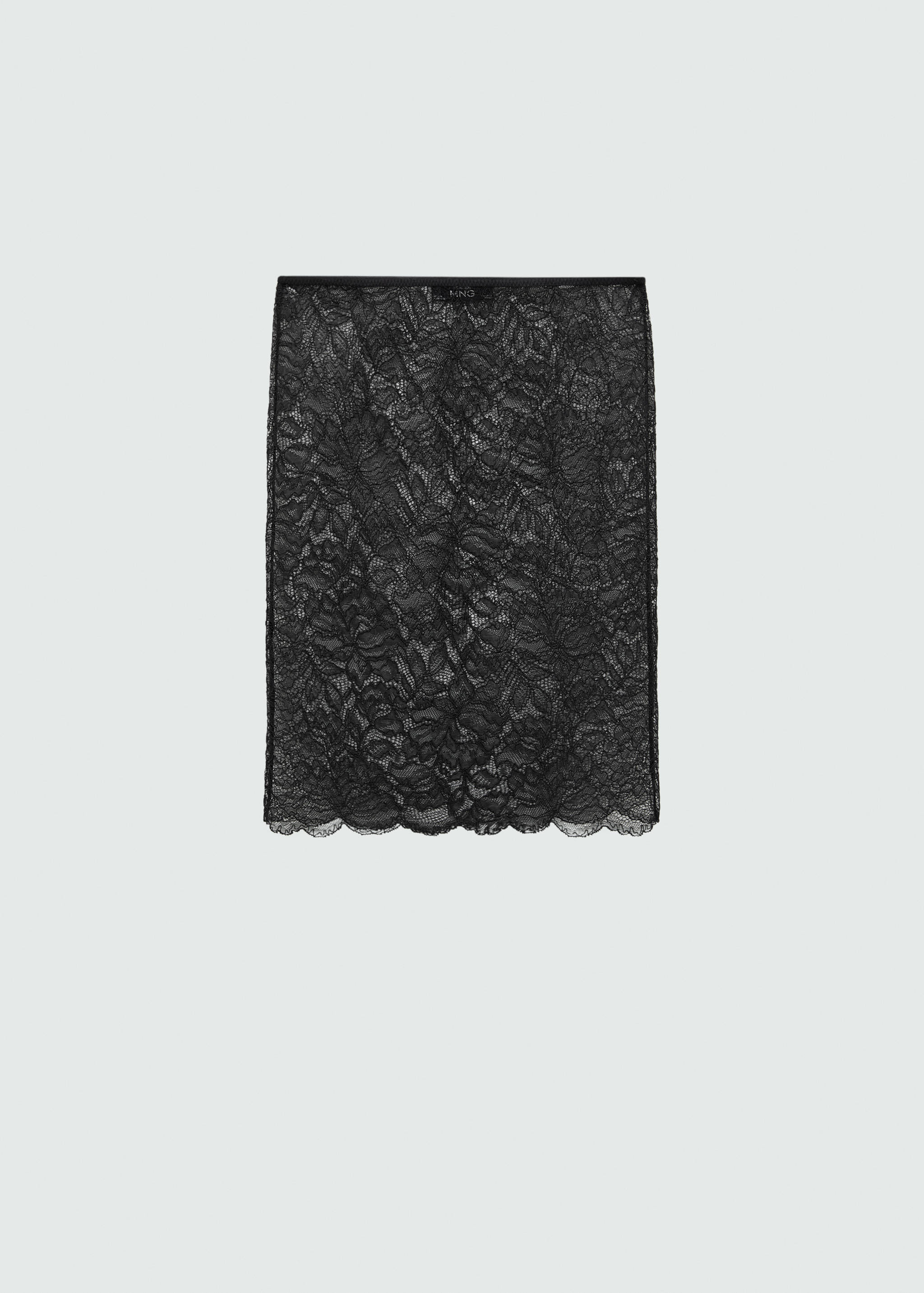 Semi-transparent guipure skirt - Article without model