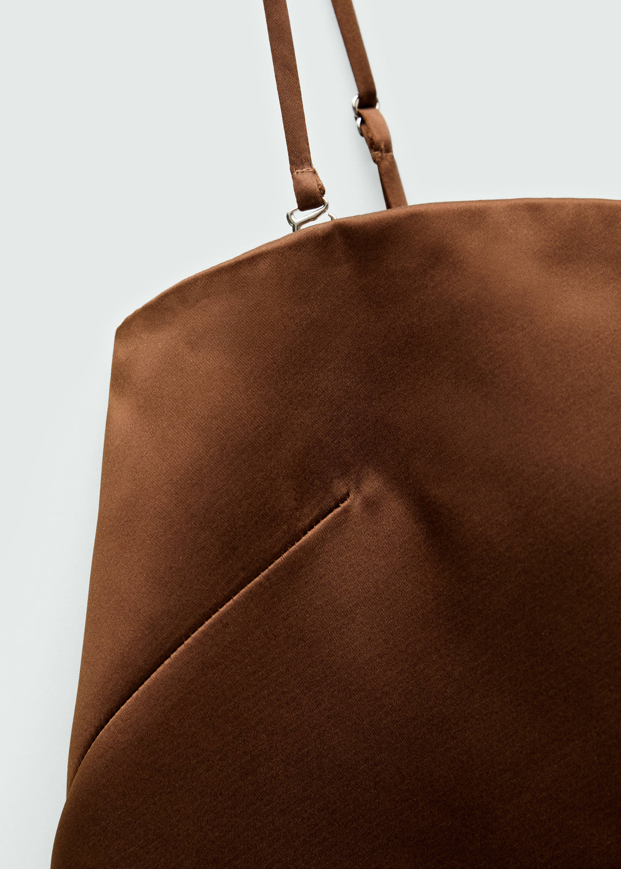 Short strapless satin dress - Details of the article 8