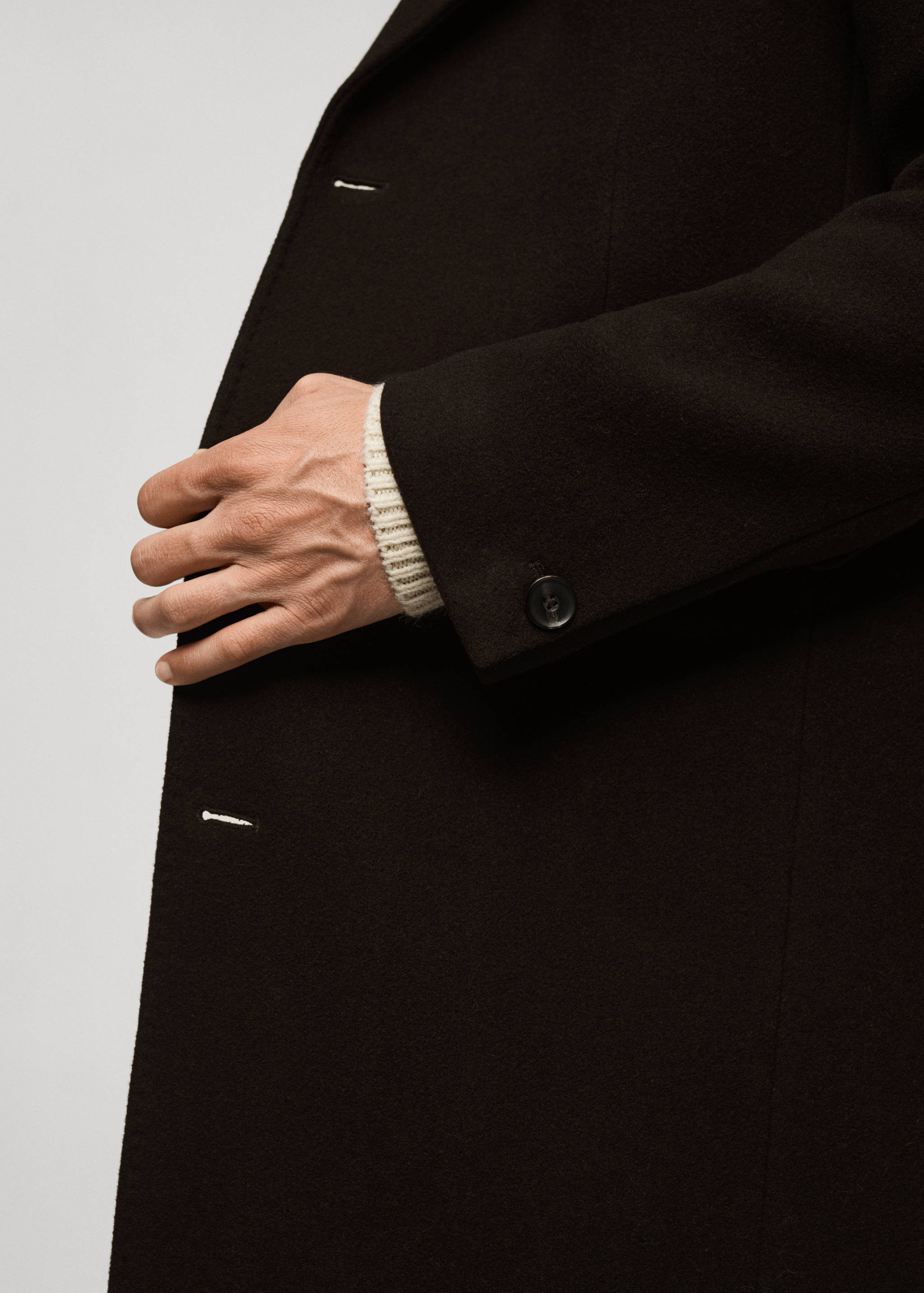 Lange wollen relaxed-fit jas - Detail van het artikel 6