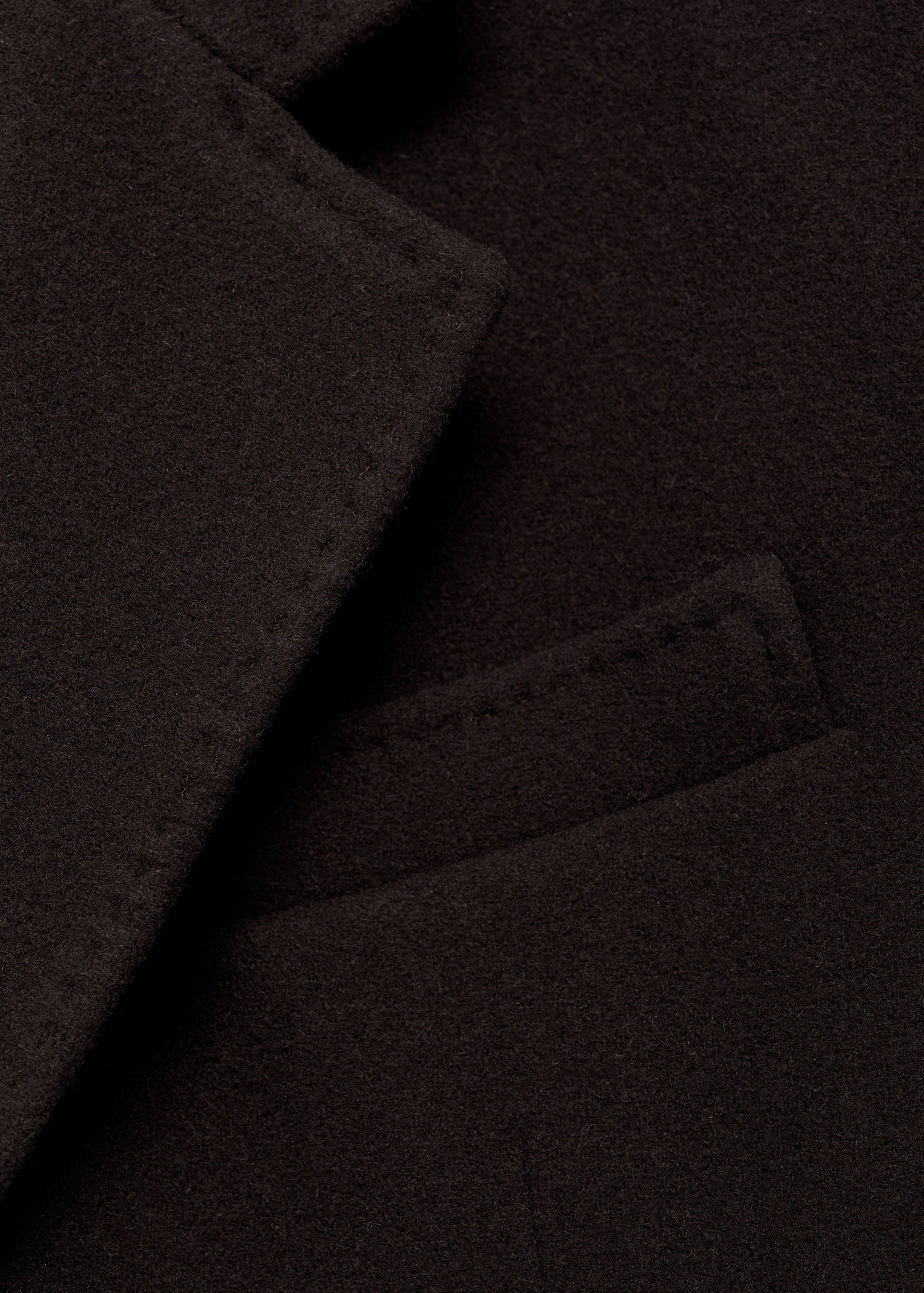 Lange wollen relaxed-fit jas - Detail van het artikel 0