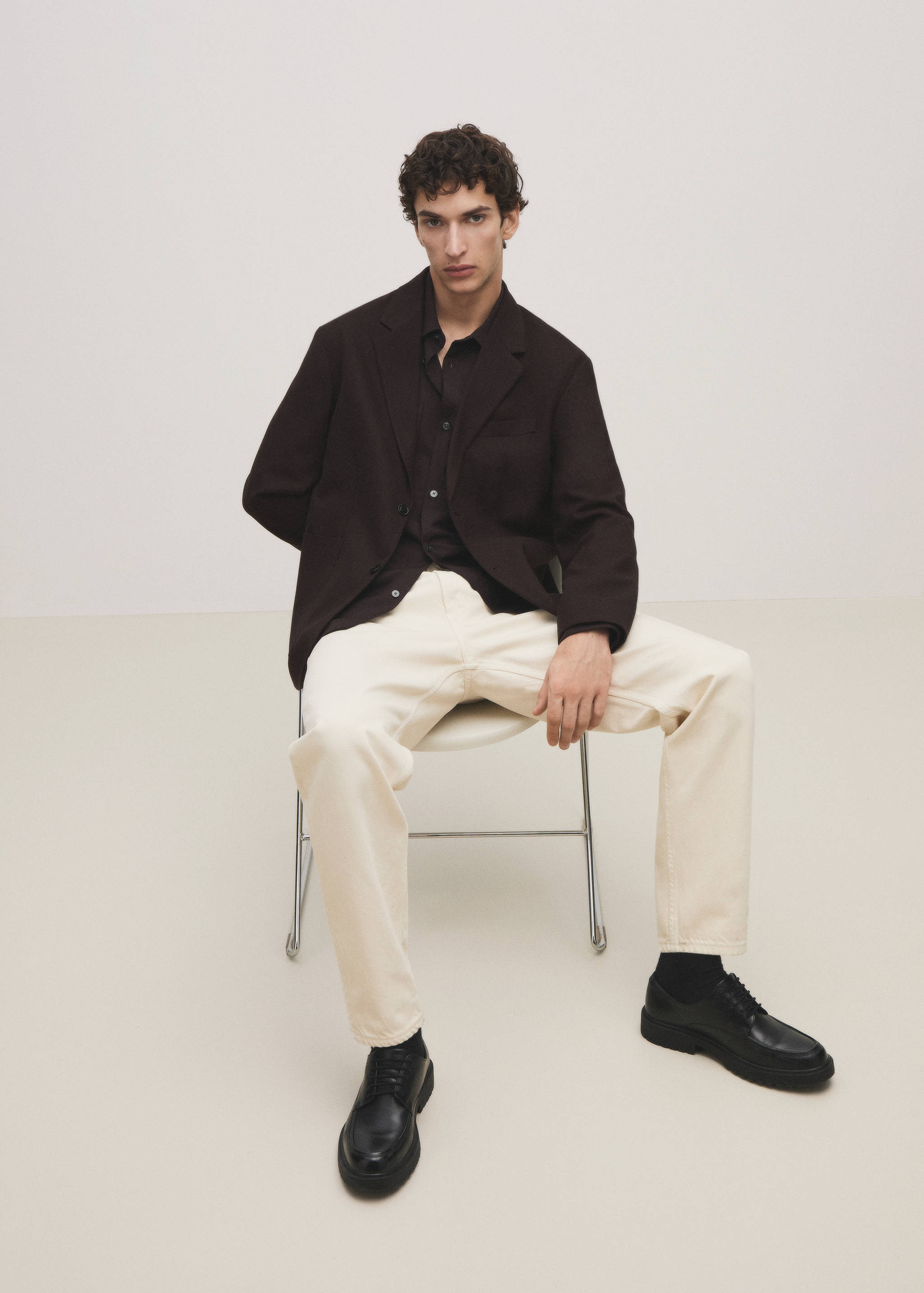 Recycled wool regular-fit jacket - Details of the article 5