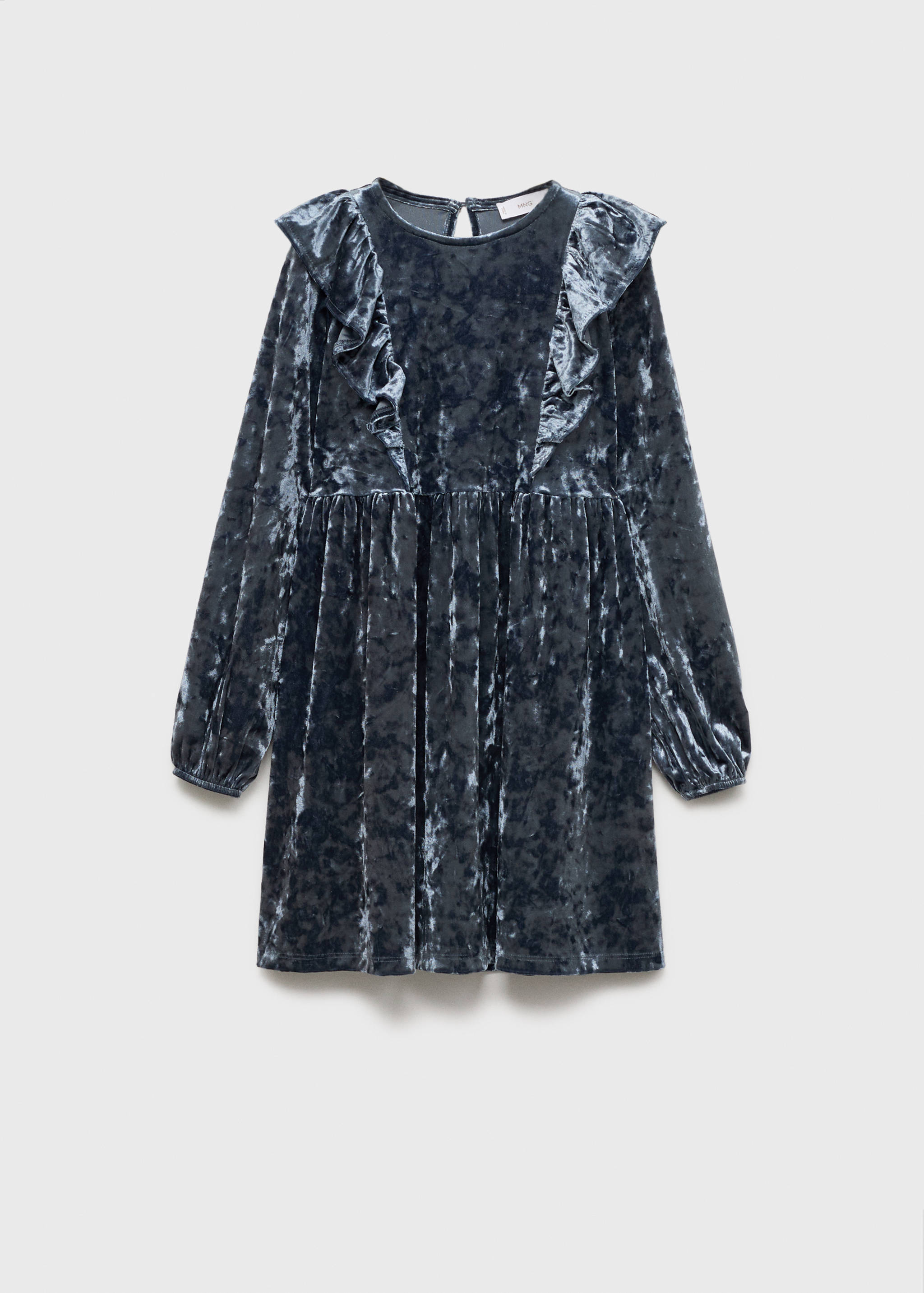 Samtkleid mit Volant-Details - Artikel ohne Model