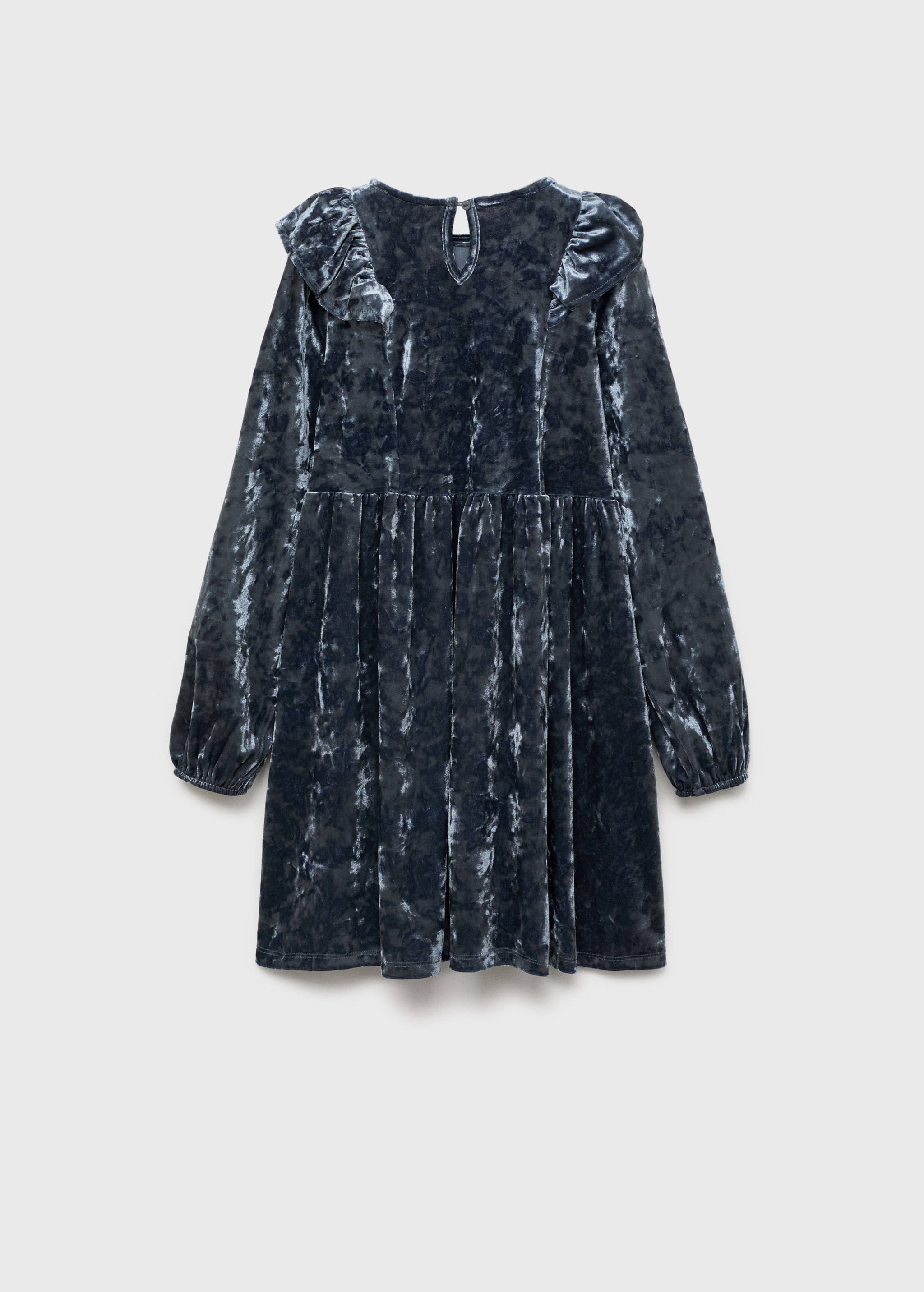 Samtkleid mit Volant-Details - Rückseite des Artikels