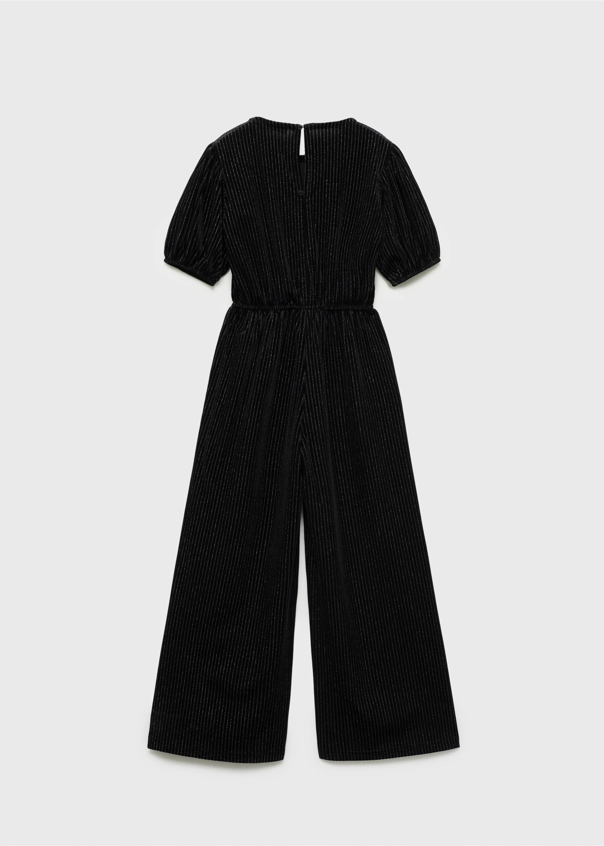 Langer Lurex-Overall - Rückseite des Artikels, Schwarz. Ref: 77099232-00.