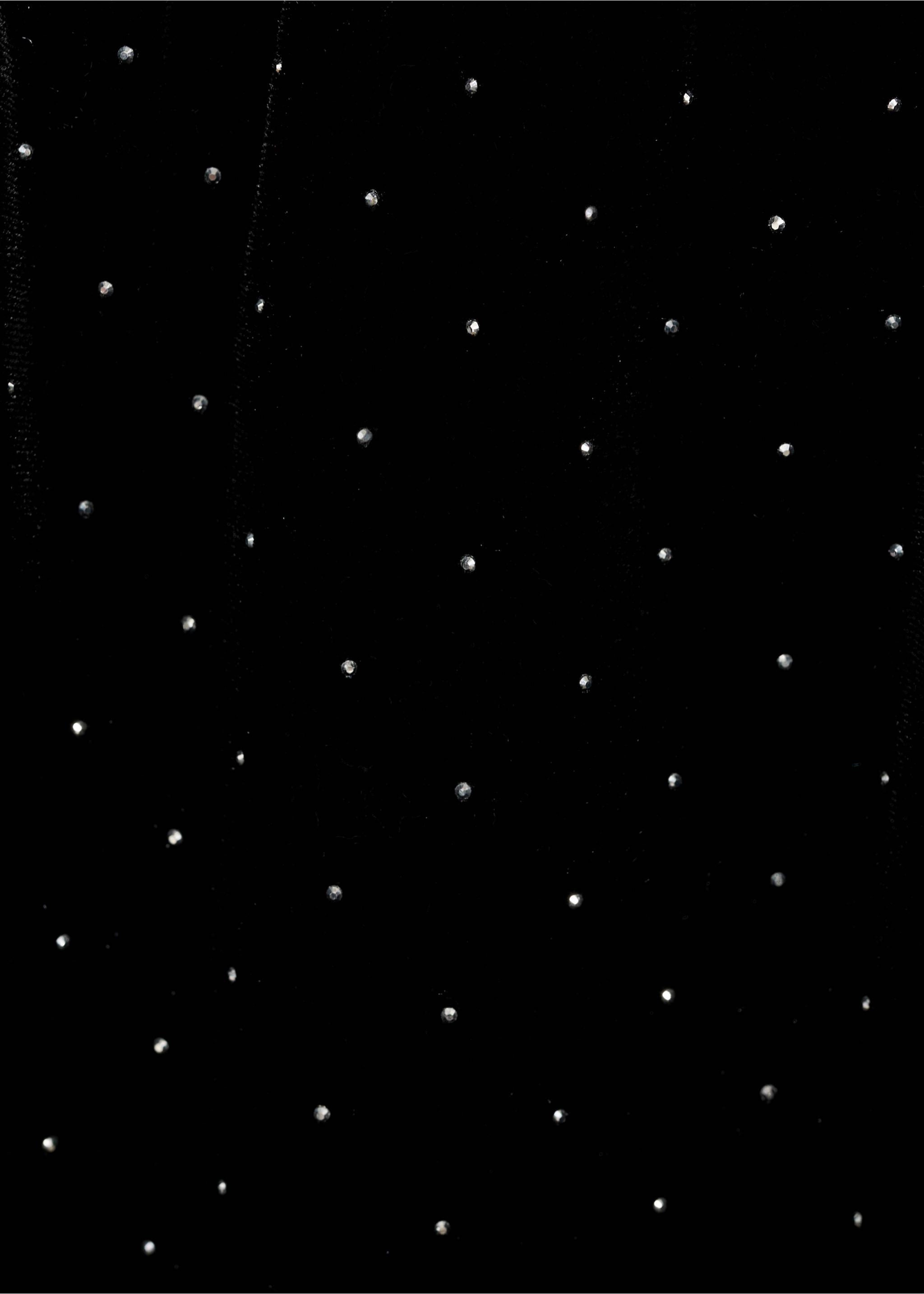 Rhinestone velvet skirt - Details of the article 0, Black. Ref: 77099234-00.