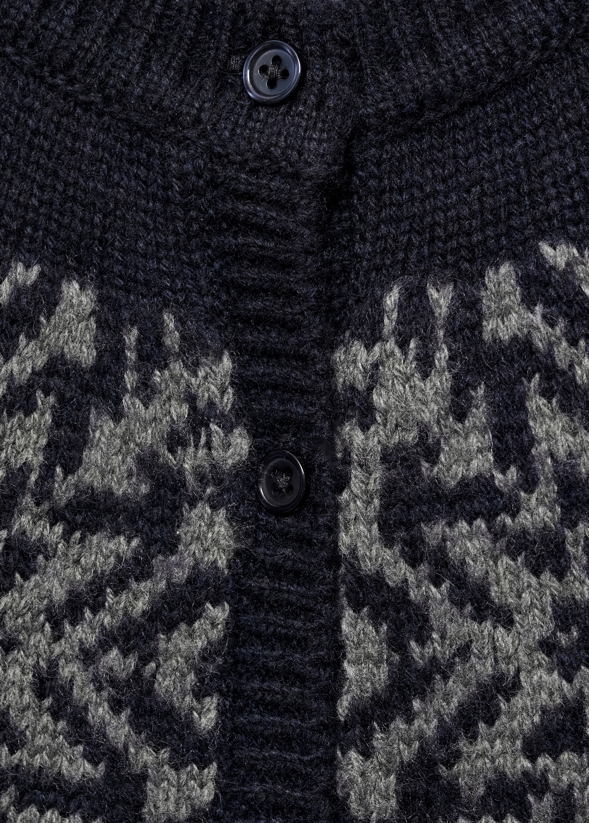 Button jacquard cardigan - Details of the article 8