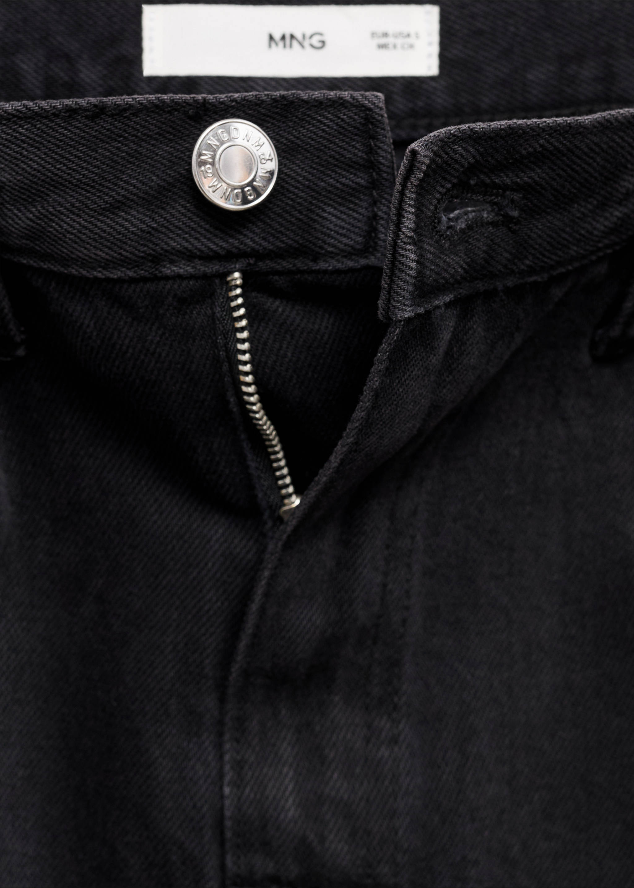 Jupe jean fendue - Détail de l'article 0, Black denim. Ref: 77099405-00.