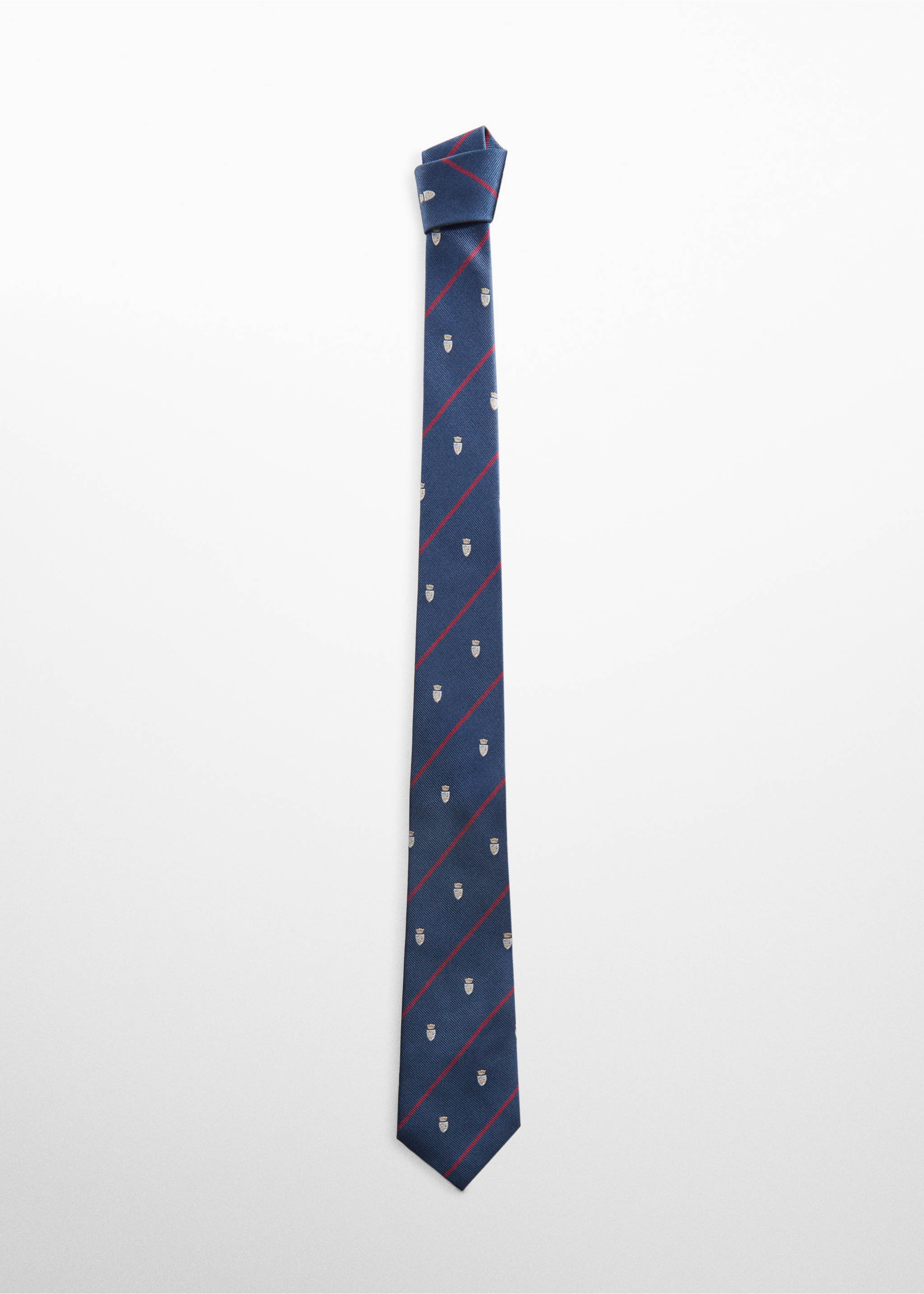 Cravatta stampata - Articolo senza modello, Navy. Ref: 77102003-00.