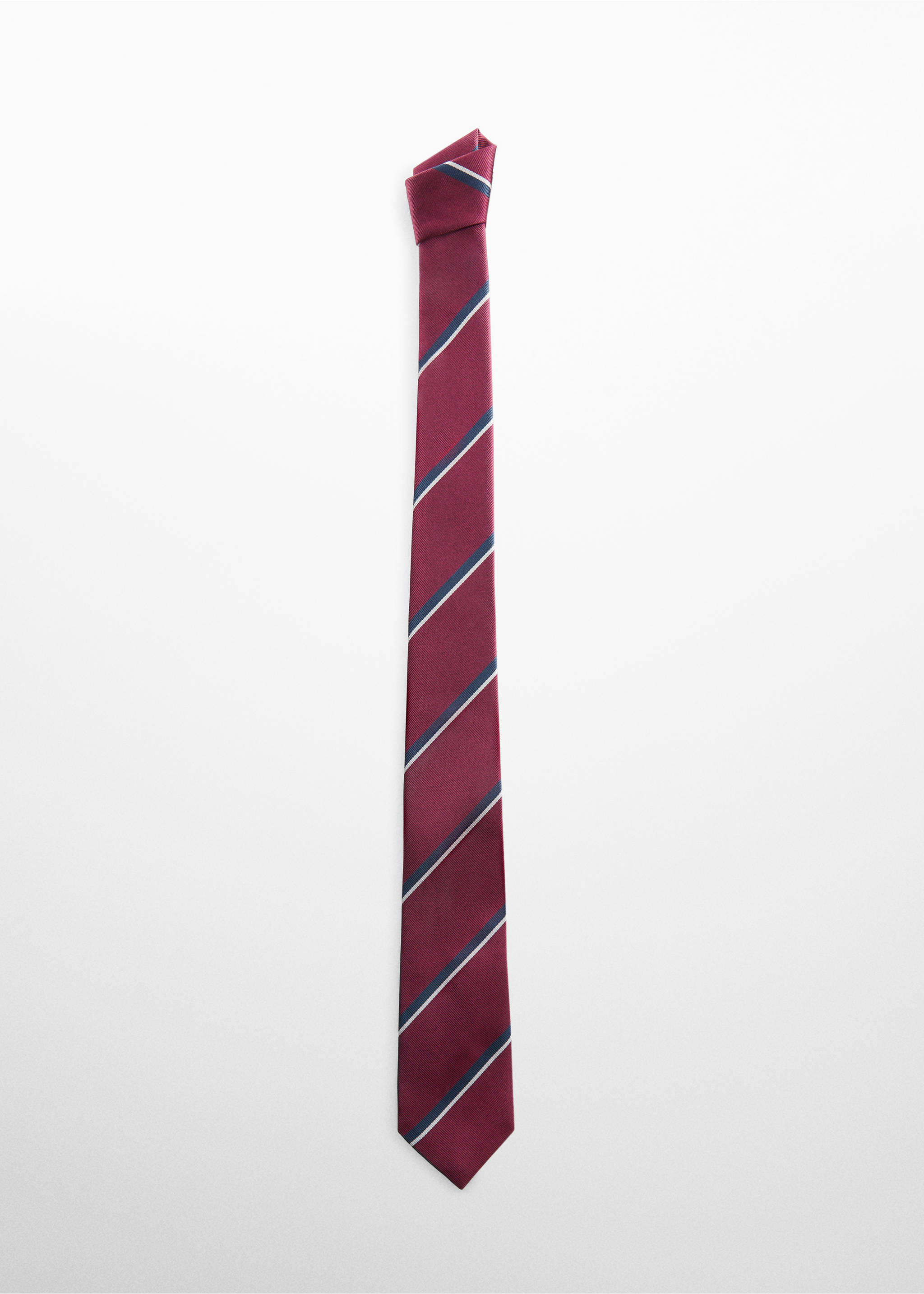 Corbata estampado rayas - Artículo sin modelo, Granate. Ref: 77102004-00.