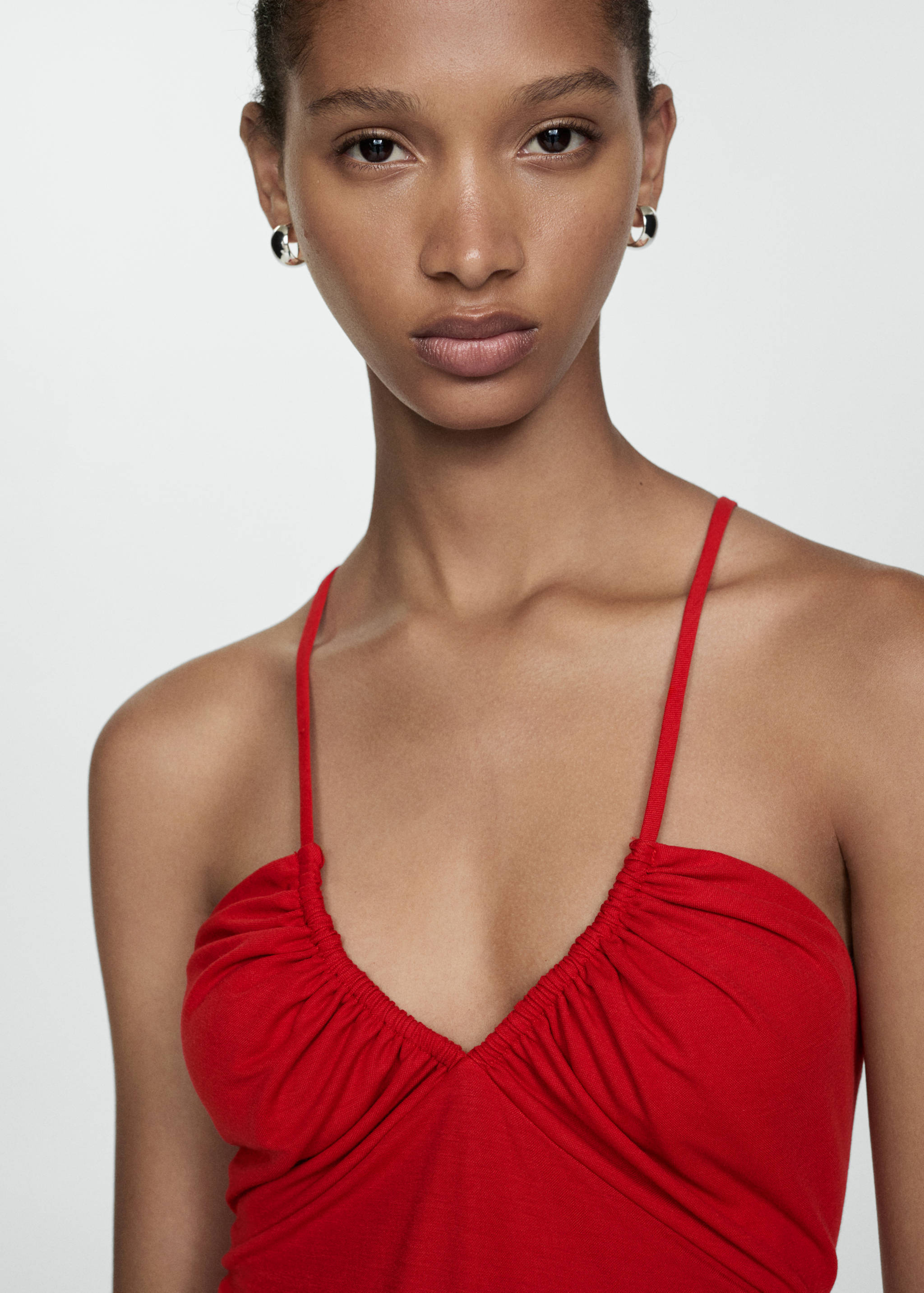 Robe midi froncée - Détail de l'article 1