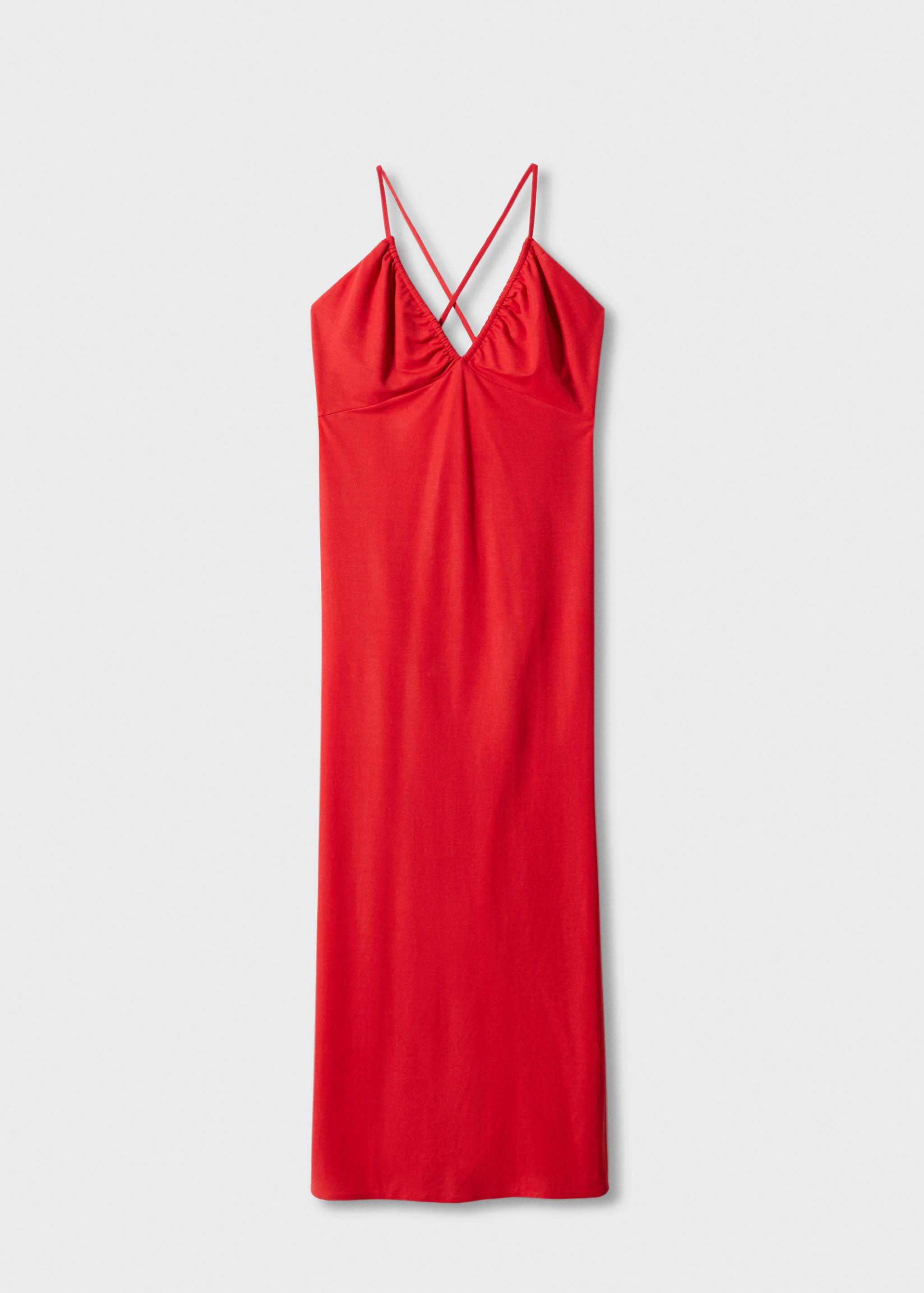 Vestido midi fruncido - Artículo sin modelo