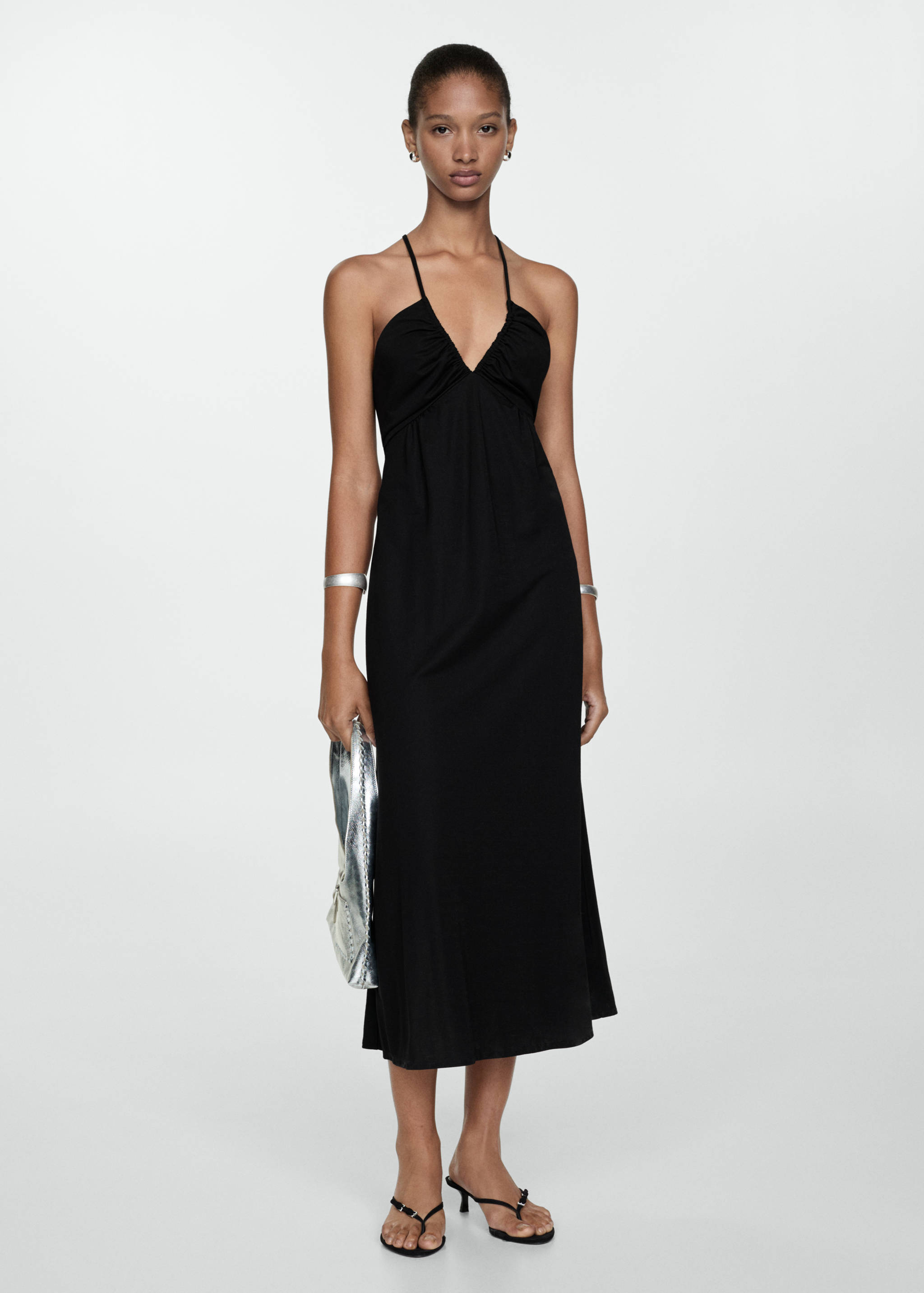 Robe midi froncée - Plan général