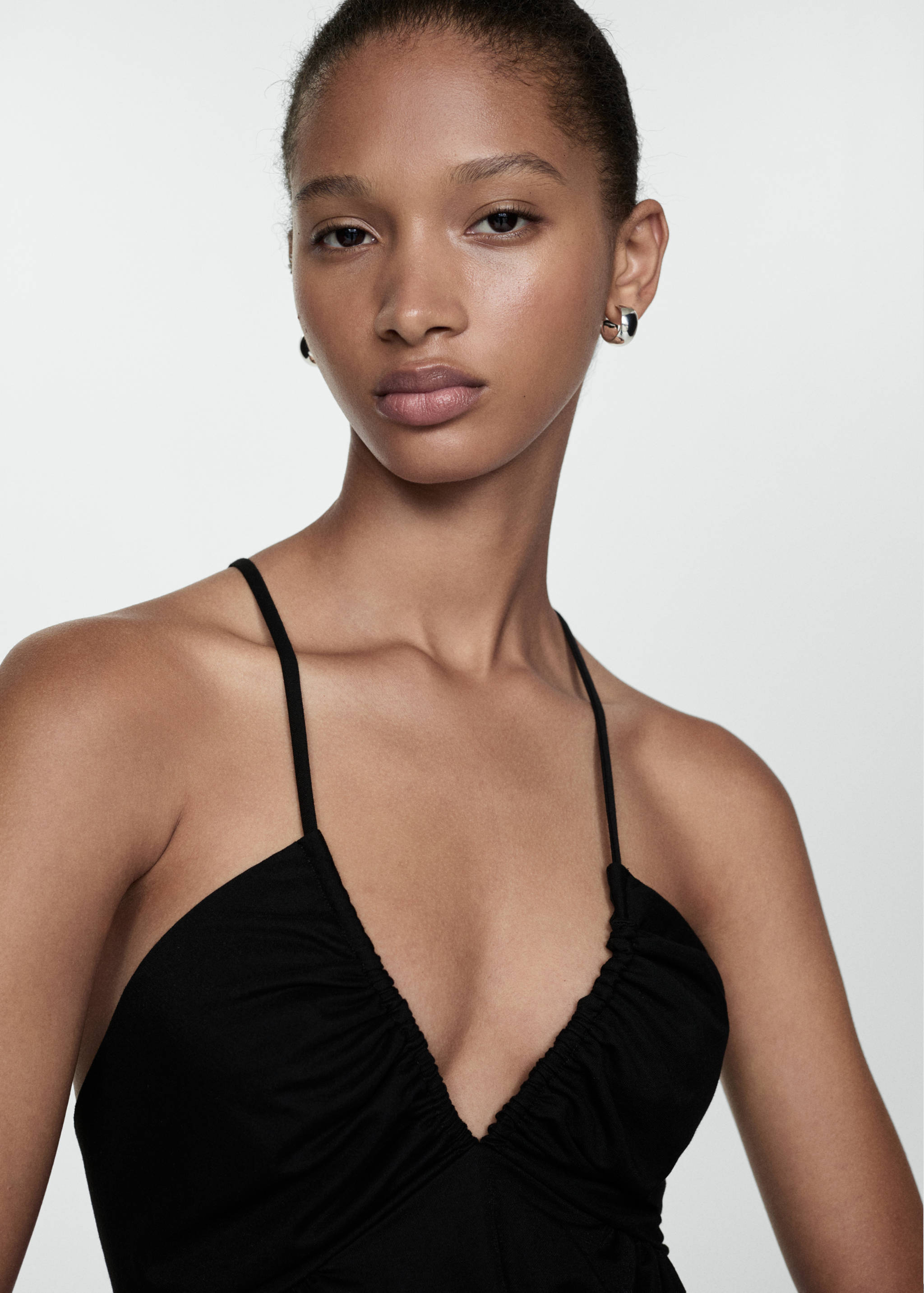 Robe midi froncée - Détail de l'article 1