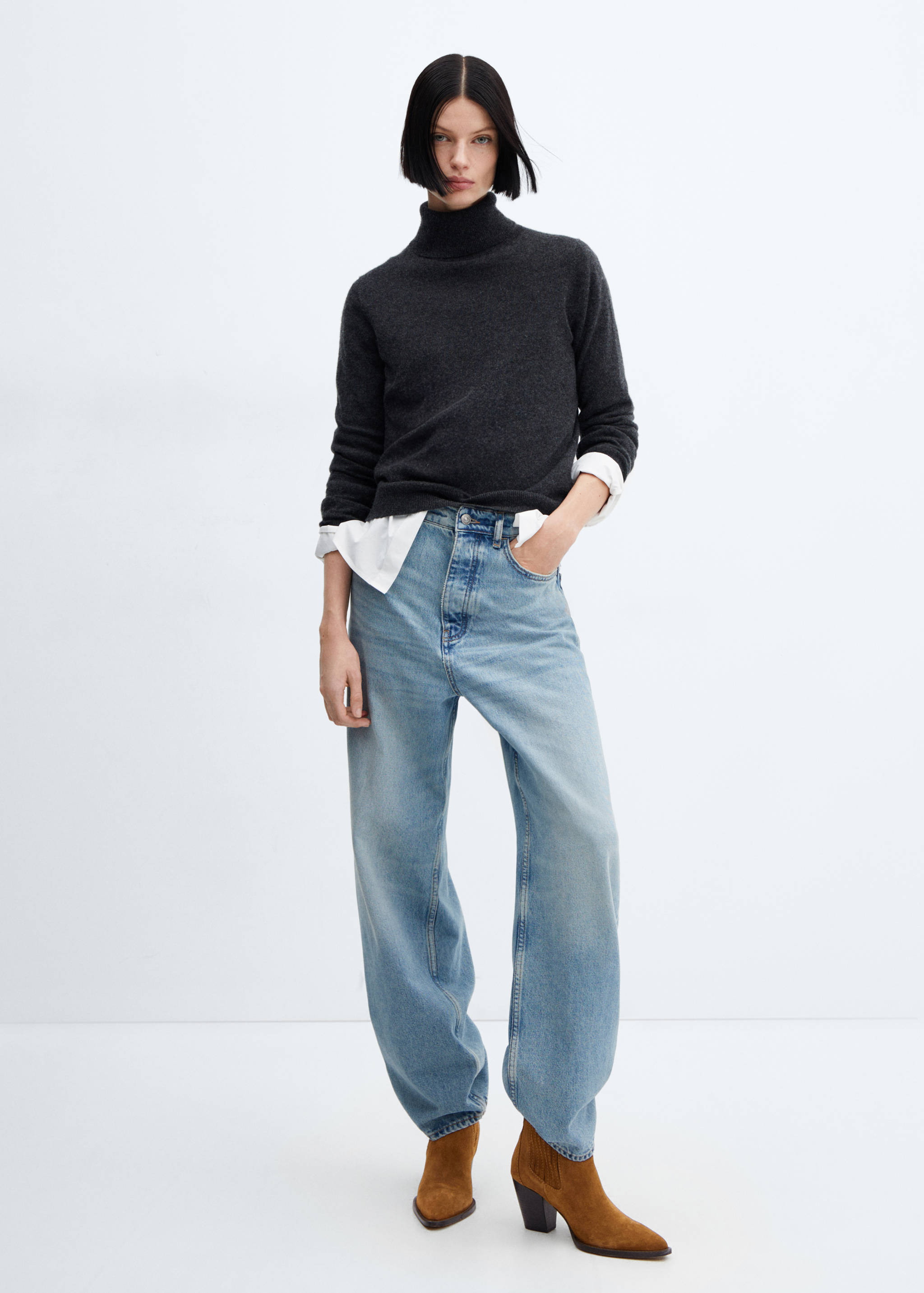 Heel suede ankle boot - General plane