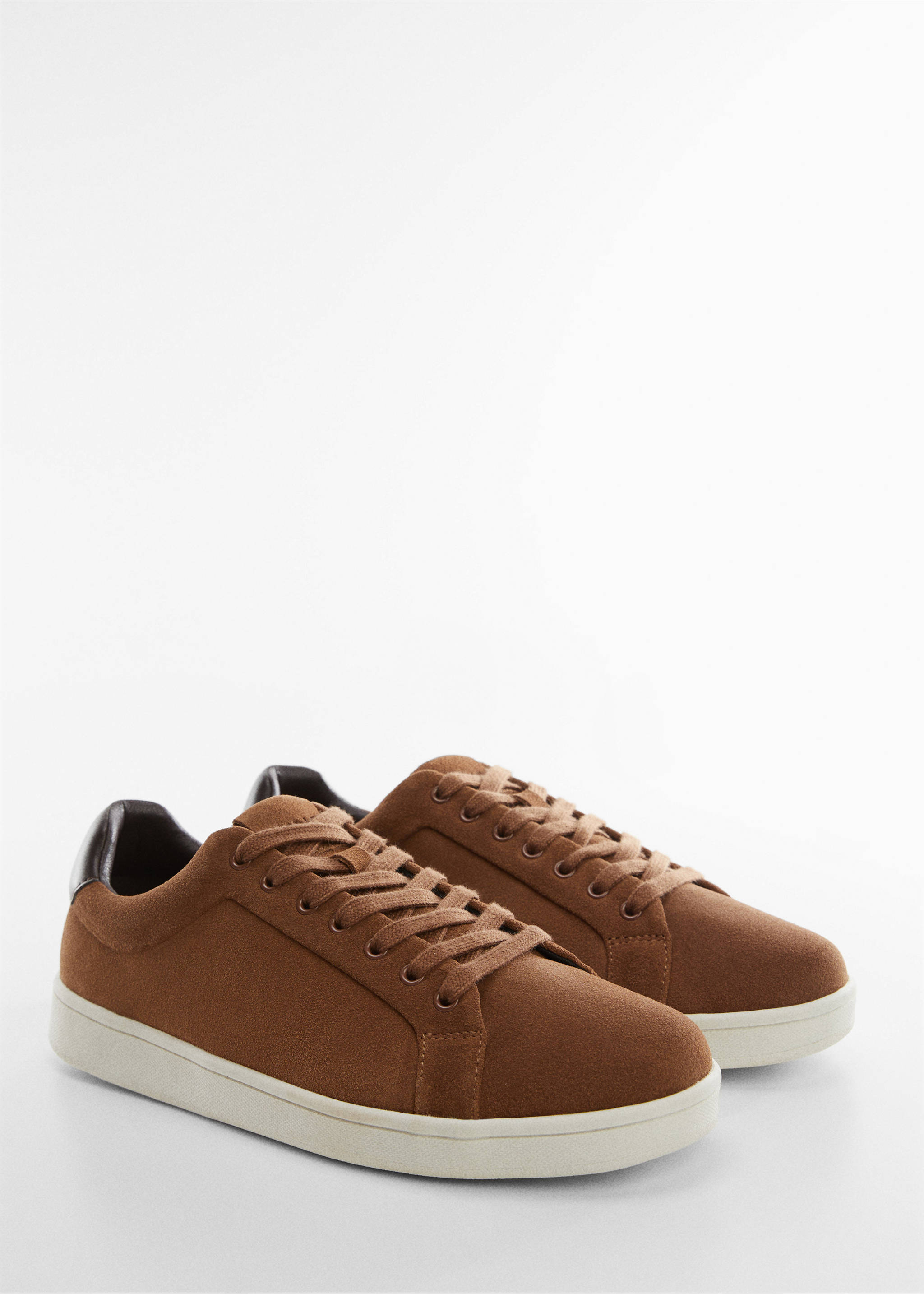 Lace-up leather sneakers - Medium plane, Chocolate. Ref: 77144392-00.