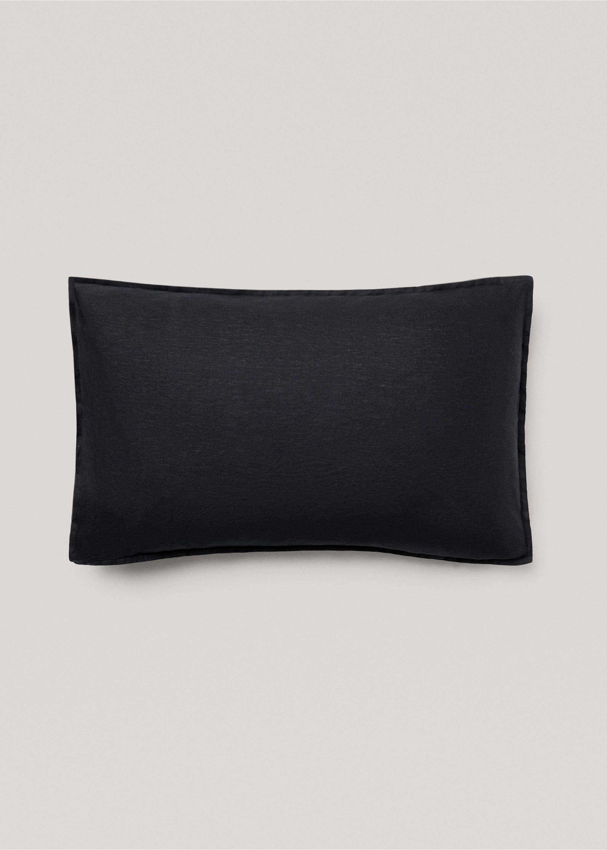 100% linen cushion case 50x75cm - Article without model, Dark Navy. Ref: 77146319-00.