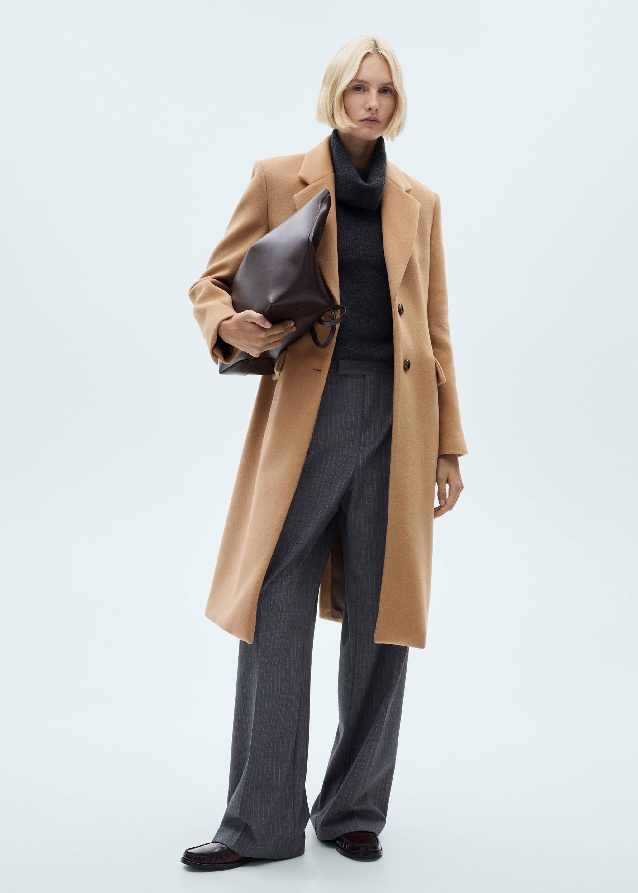 Midi-jas van scheerwol - Overzichtstekening