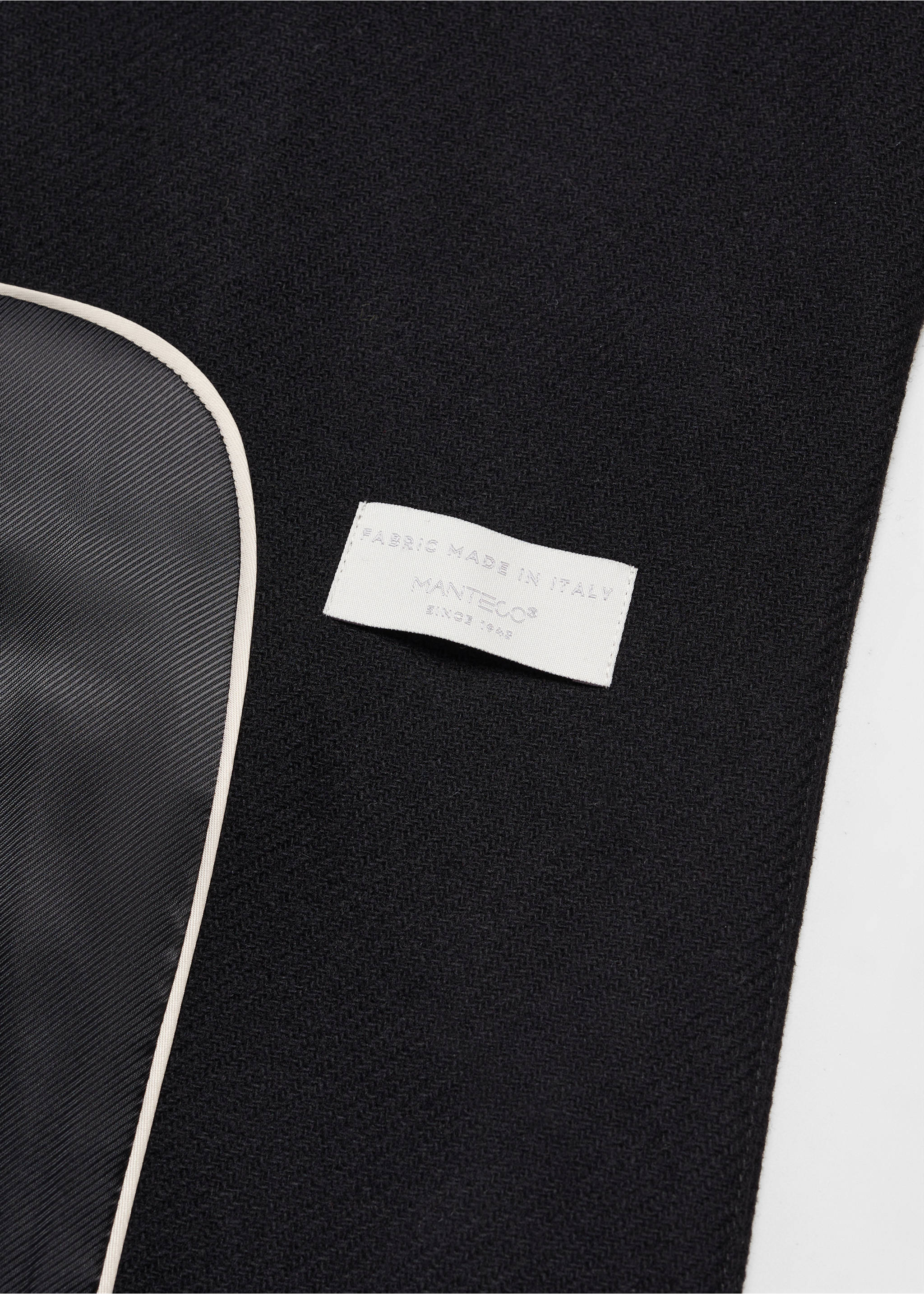 Structured wool coat - Details of the article 0, Black. Ref: 77159223-00.