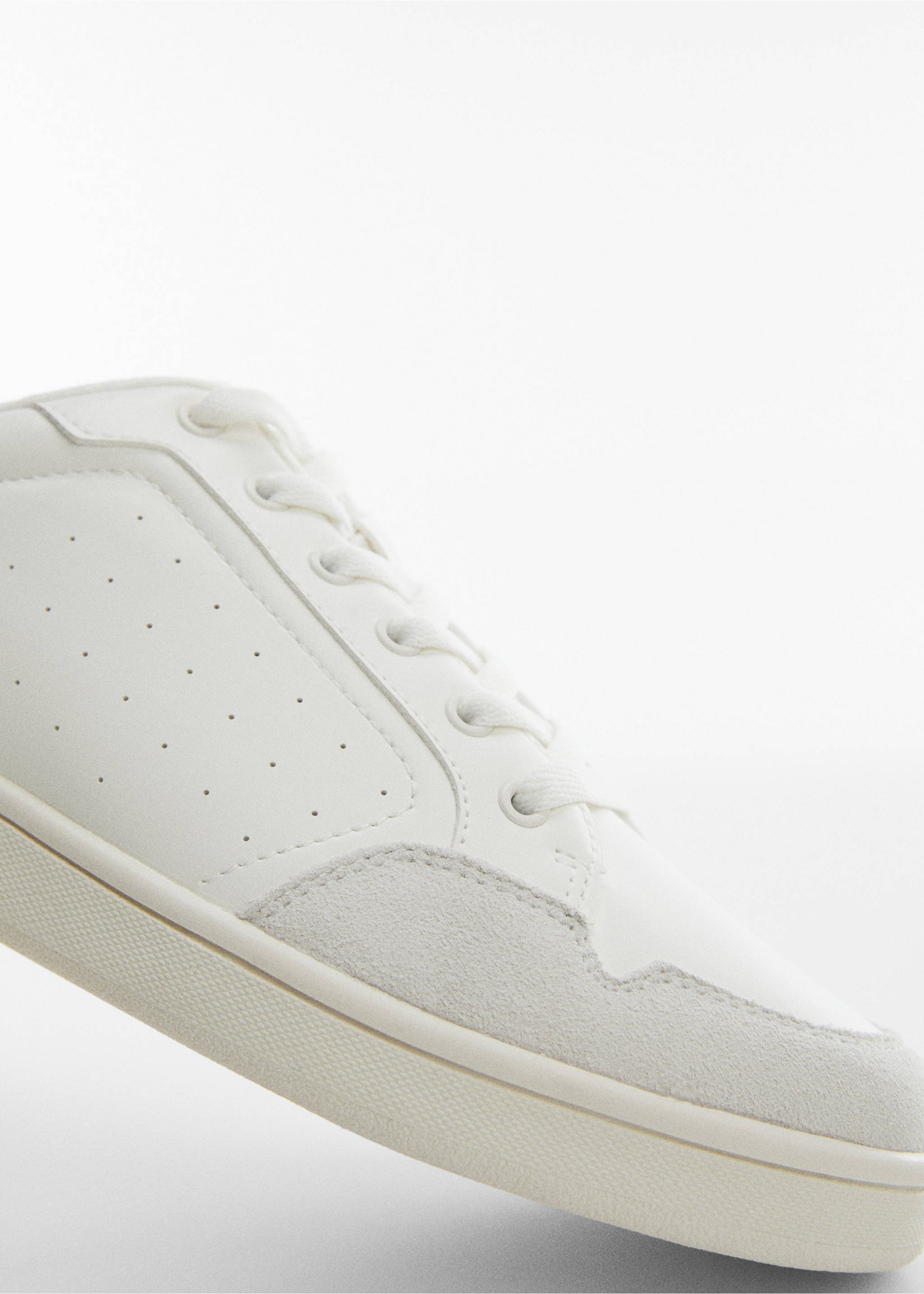 Lace-up leather sneakers - Details of the article 1, Off White. Ref: 77183256-00.