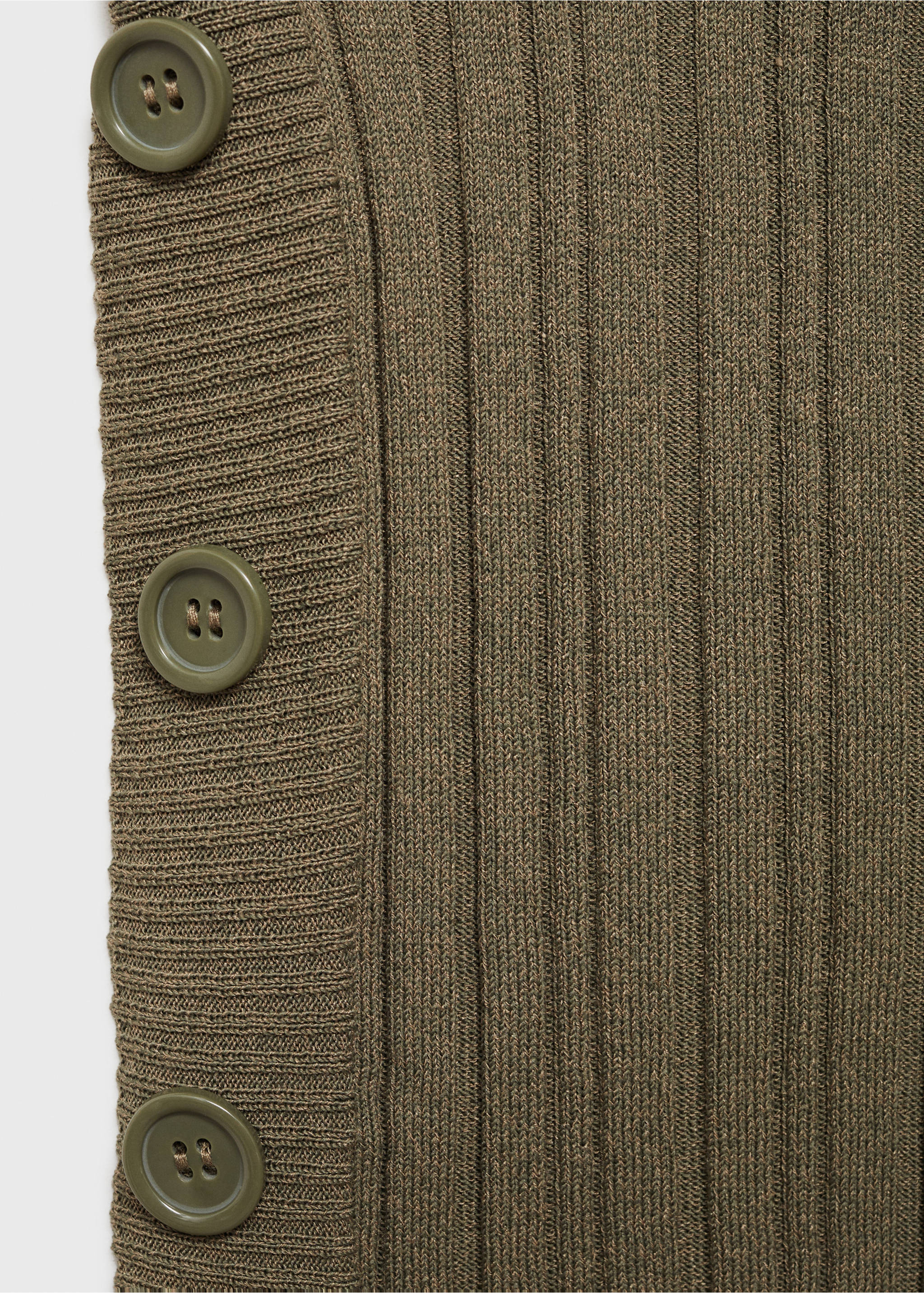 Rebrasti asimetrični pulover - Detalji artikla 8, Kaki. Ref: 77907719-00.