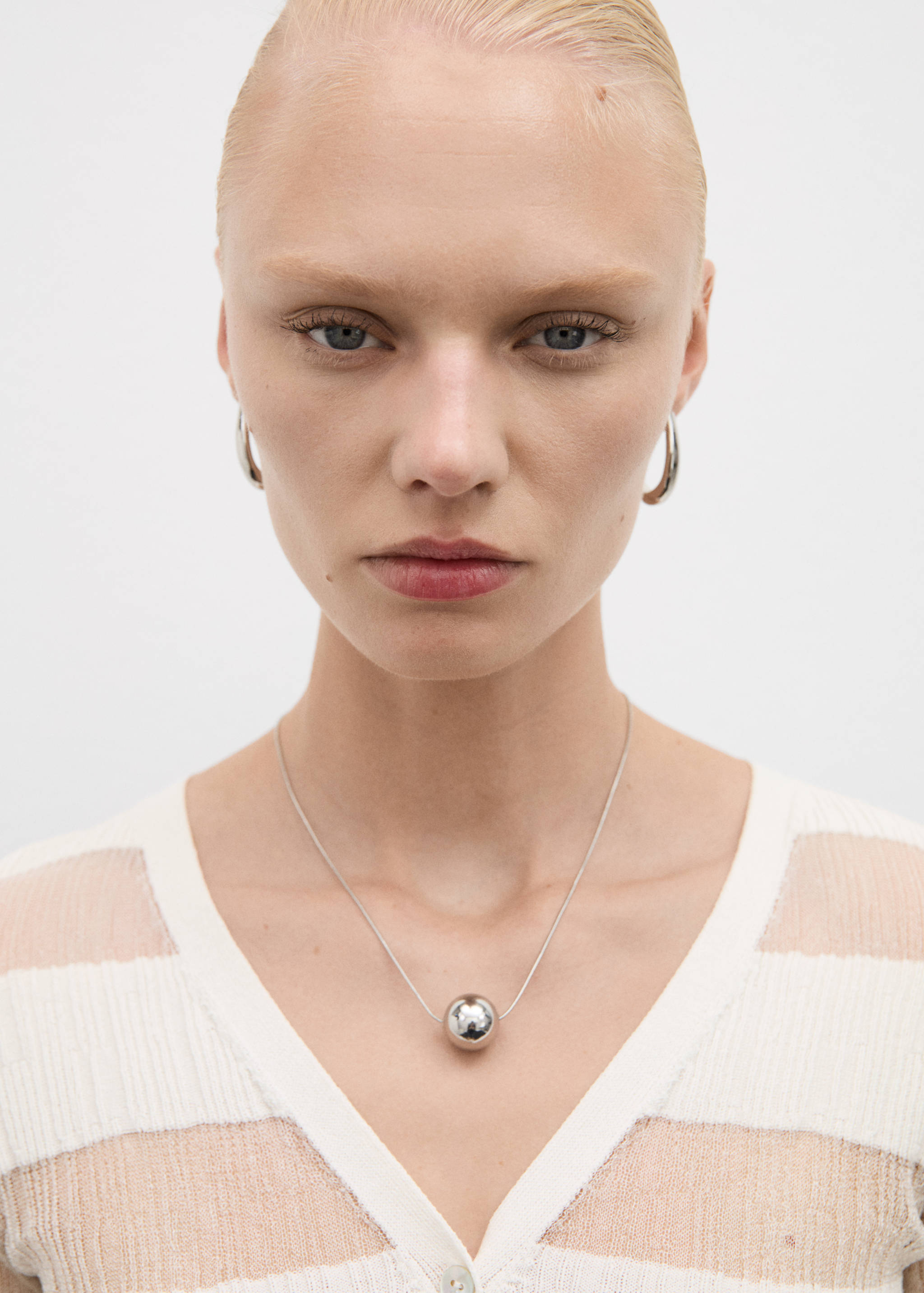 Semitransparent textured cardigan - Details of the article 1