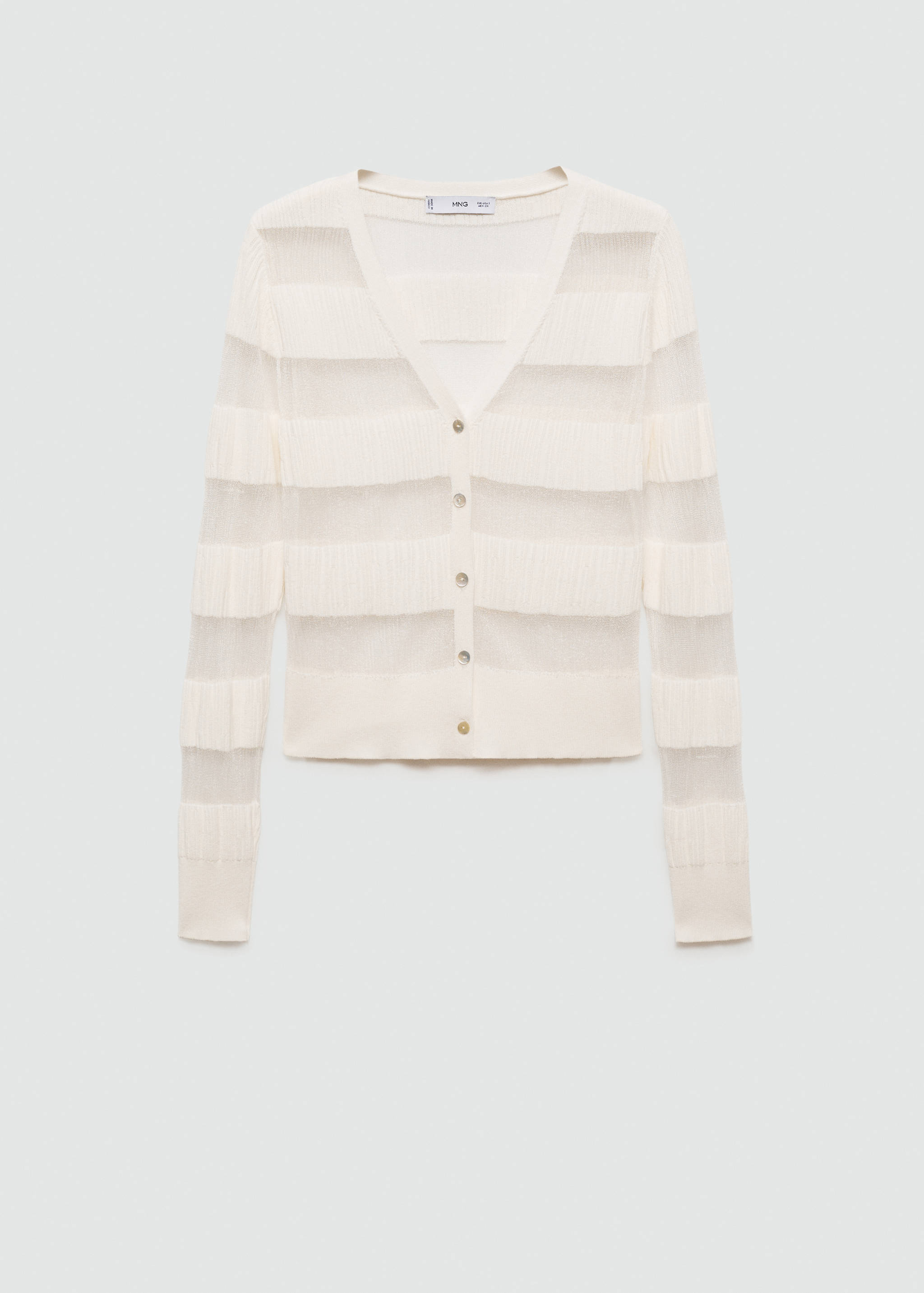 Semitransparent textured cardigan - Article without model