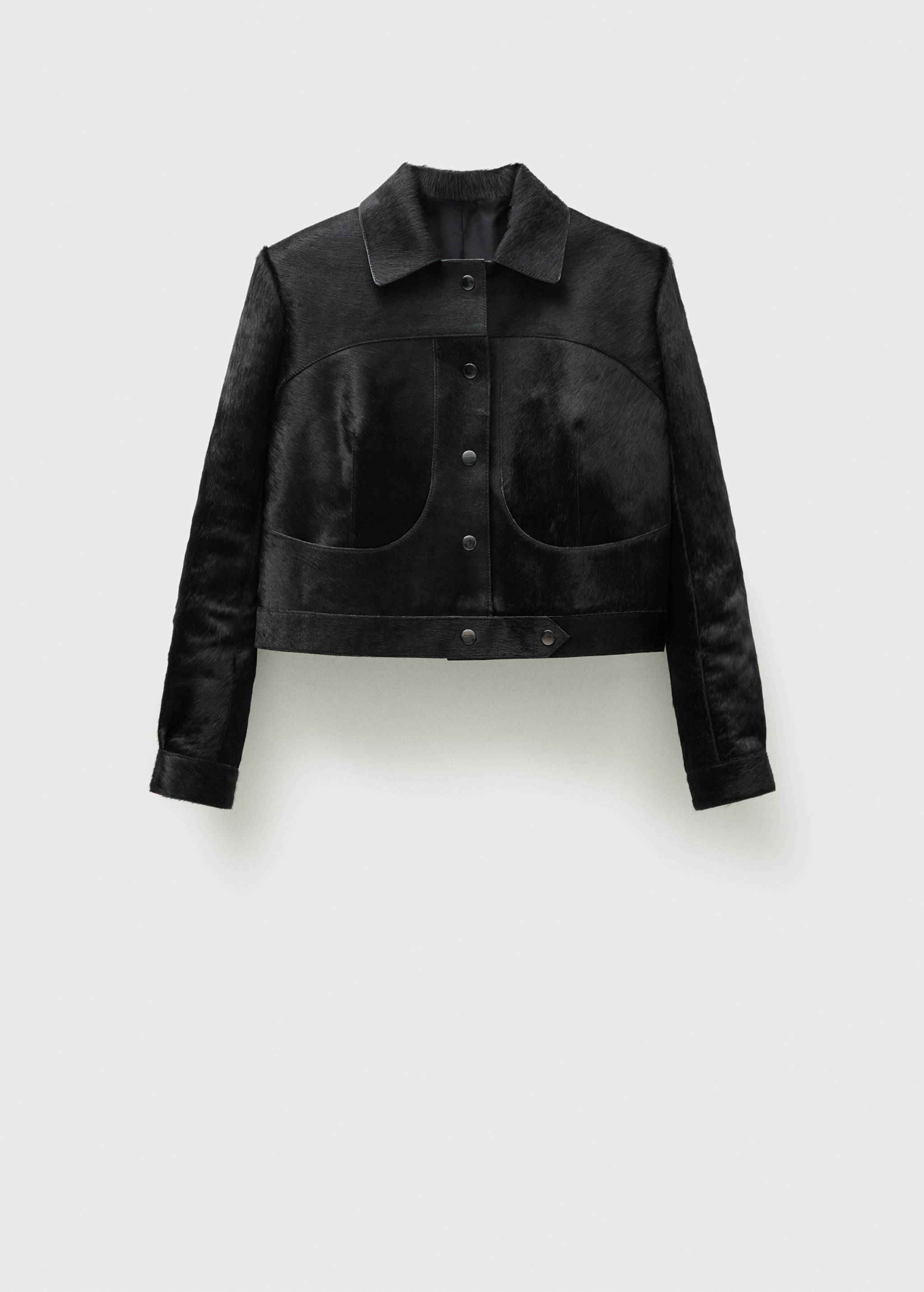 Kurtka ze skóry z włosiem - Artykuł bez modela/modelki