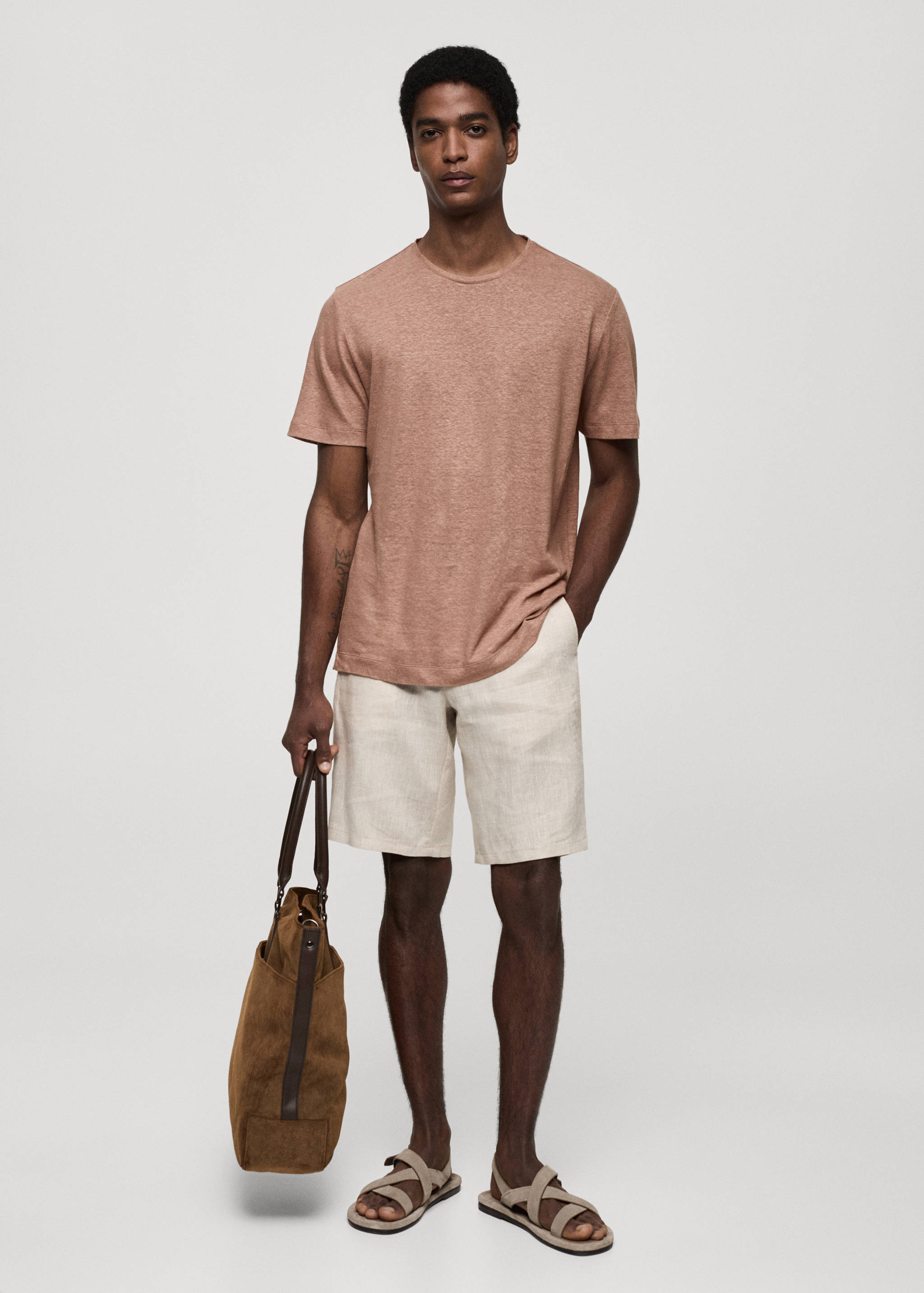 Regular-fit linen t-shirt - General plane