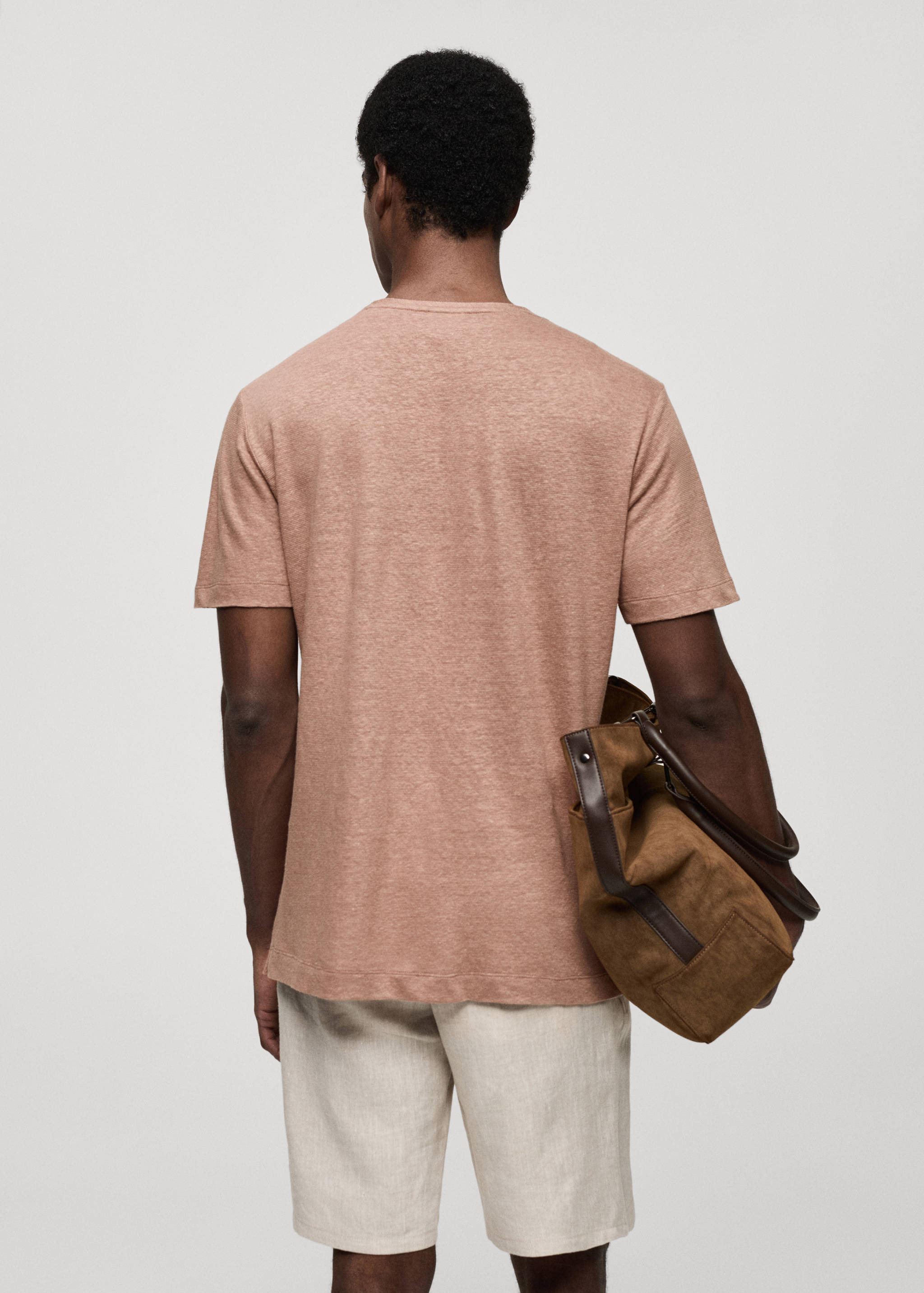 Regular-fit linen t-shirt - Reverse of the article