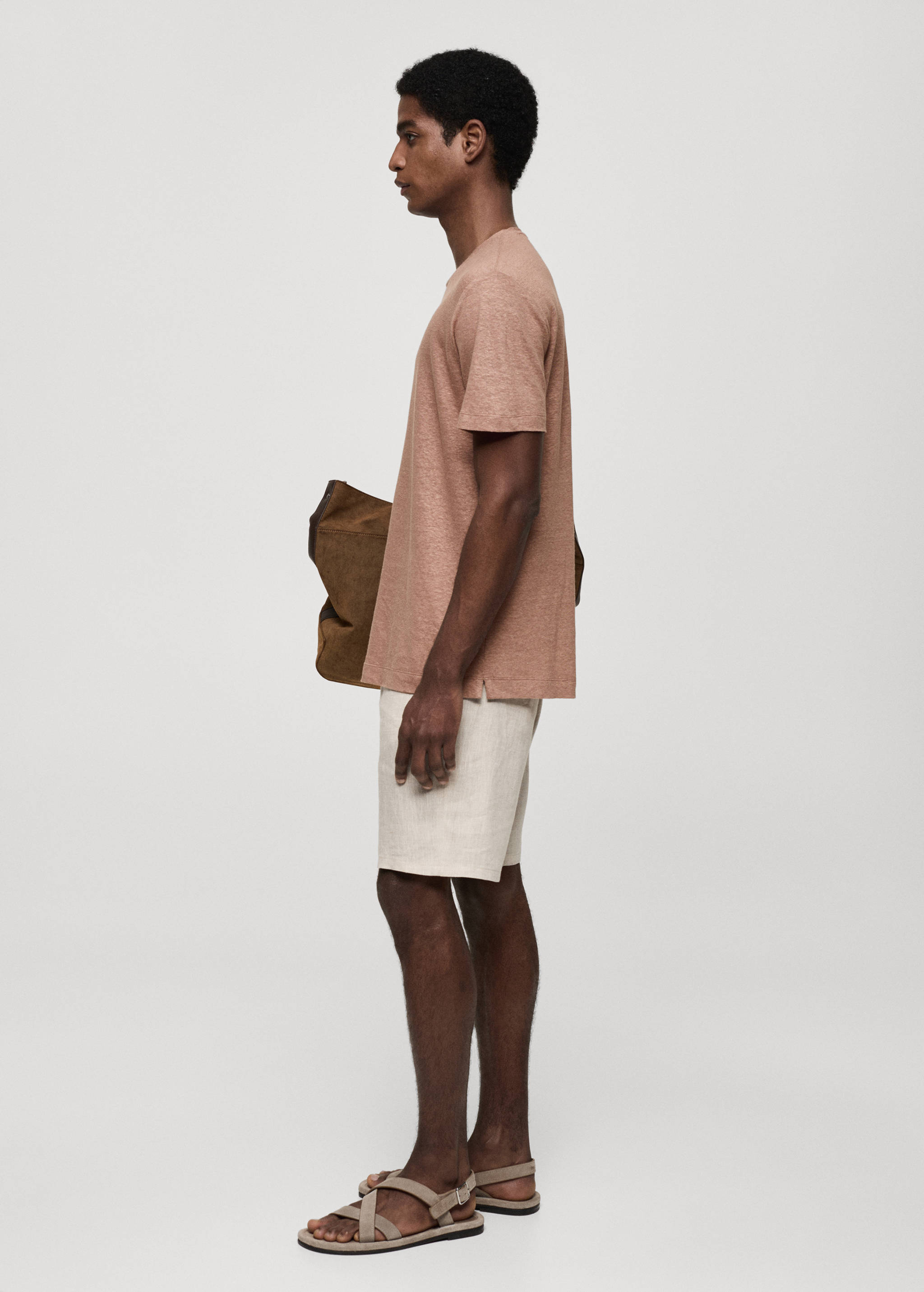 Regular-fit linen t-shirt - Details of the article 2