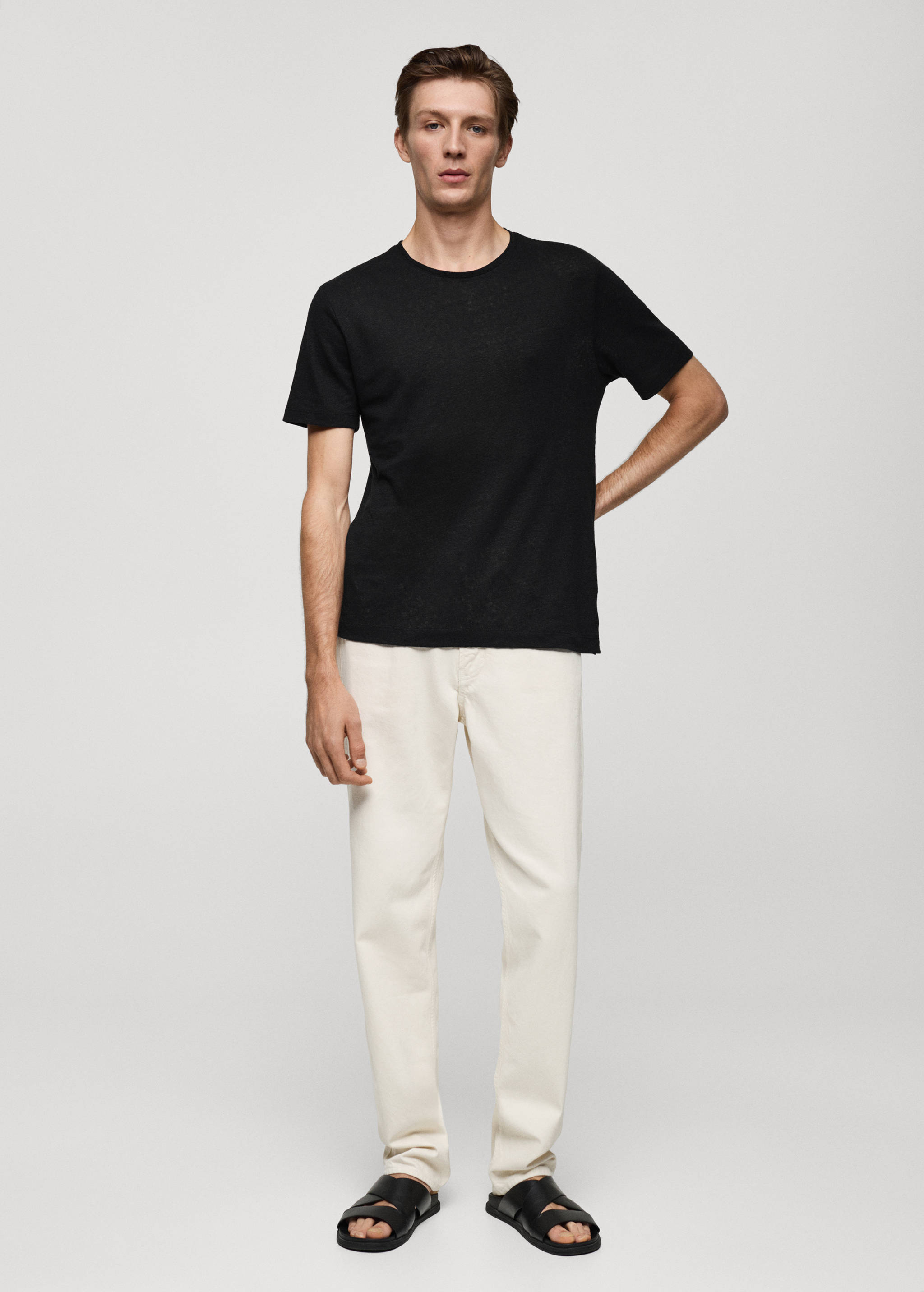 Regular-fit linen t-shirt - General plane