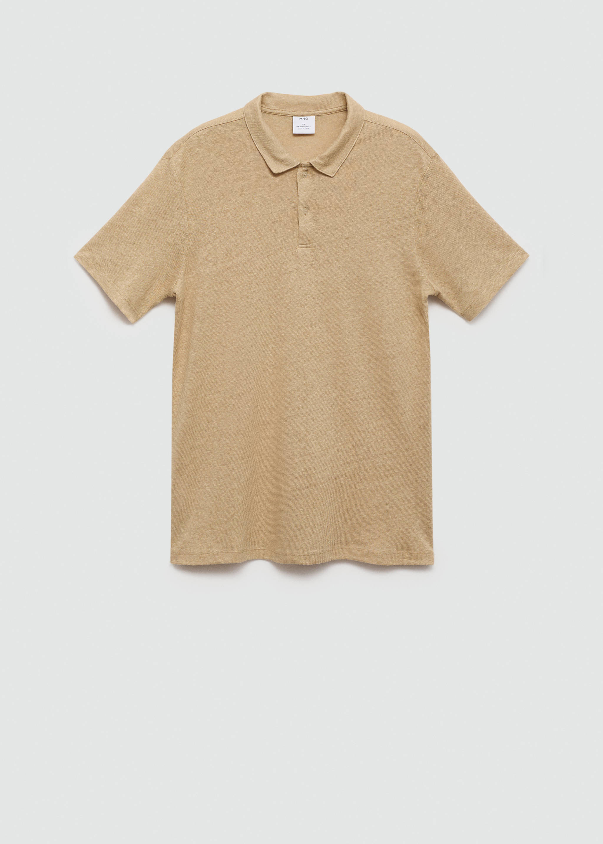 Slim fit 100% linen polo shirt - Article without model