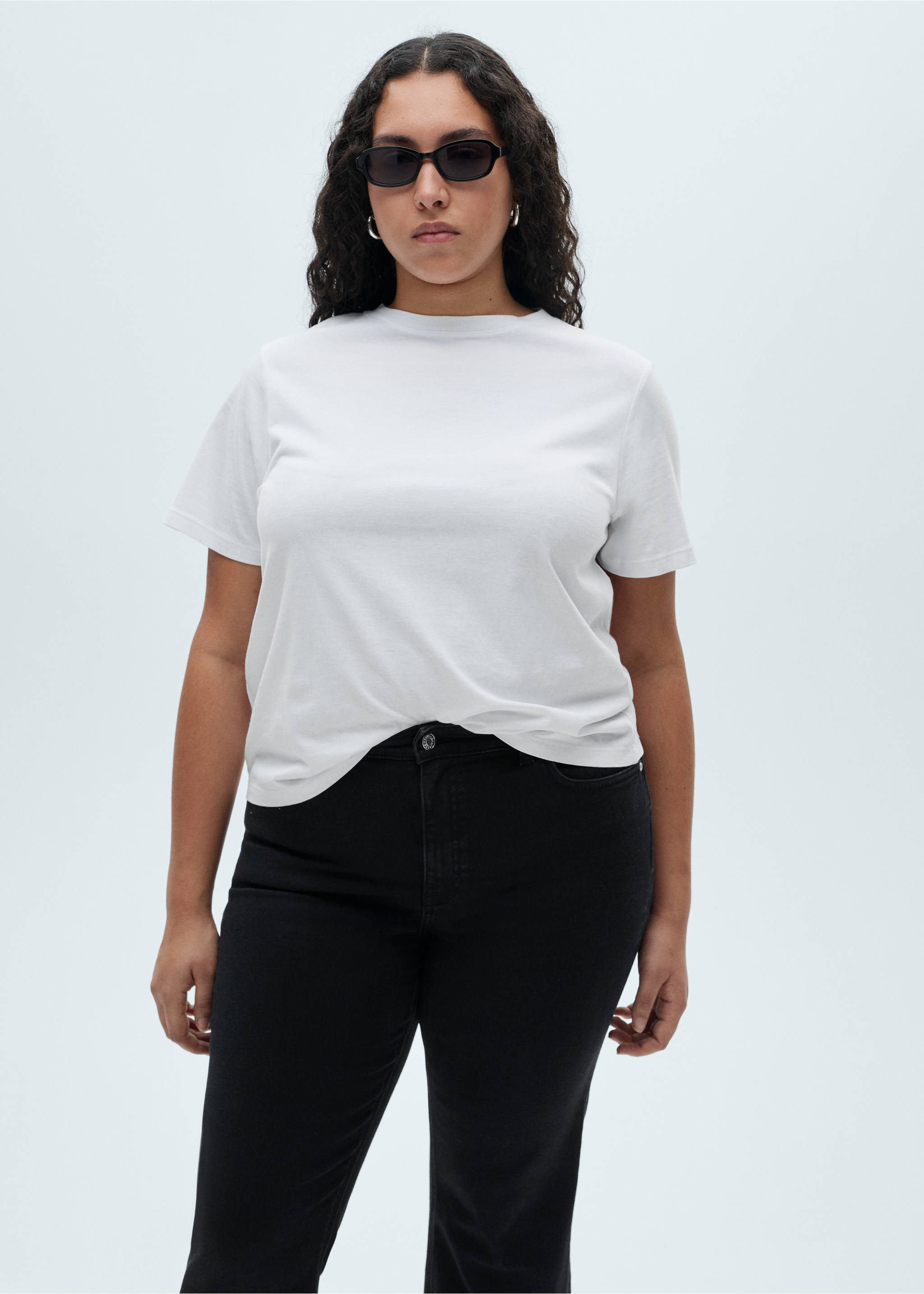 Sienna flared cropped jeans - Details of the article 5, Black denim. Ref: 87000223-00.