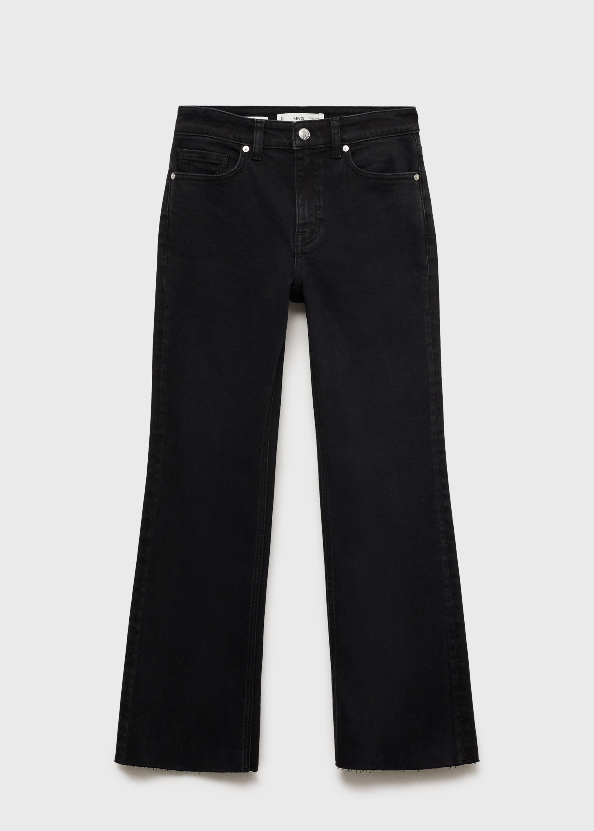 Sienna flared cropped jeans - Article without model, Black denim. Ref: 87000223-00.