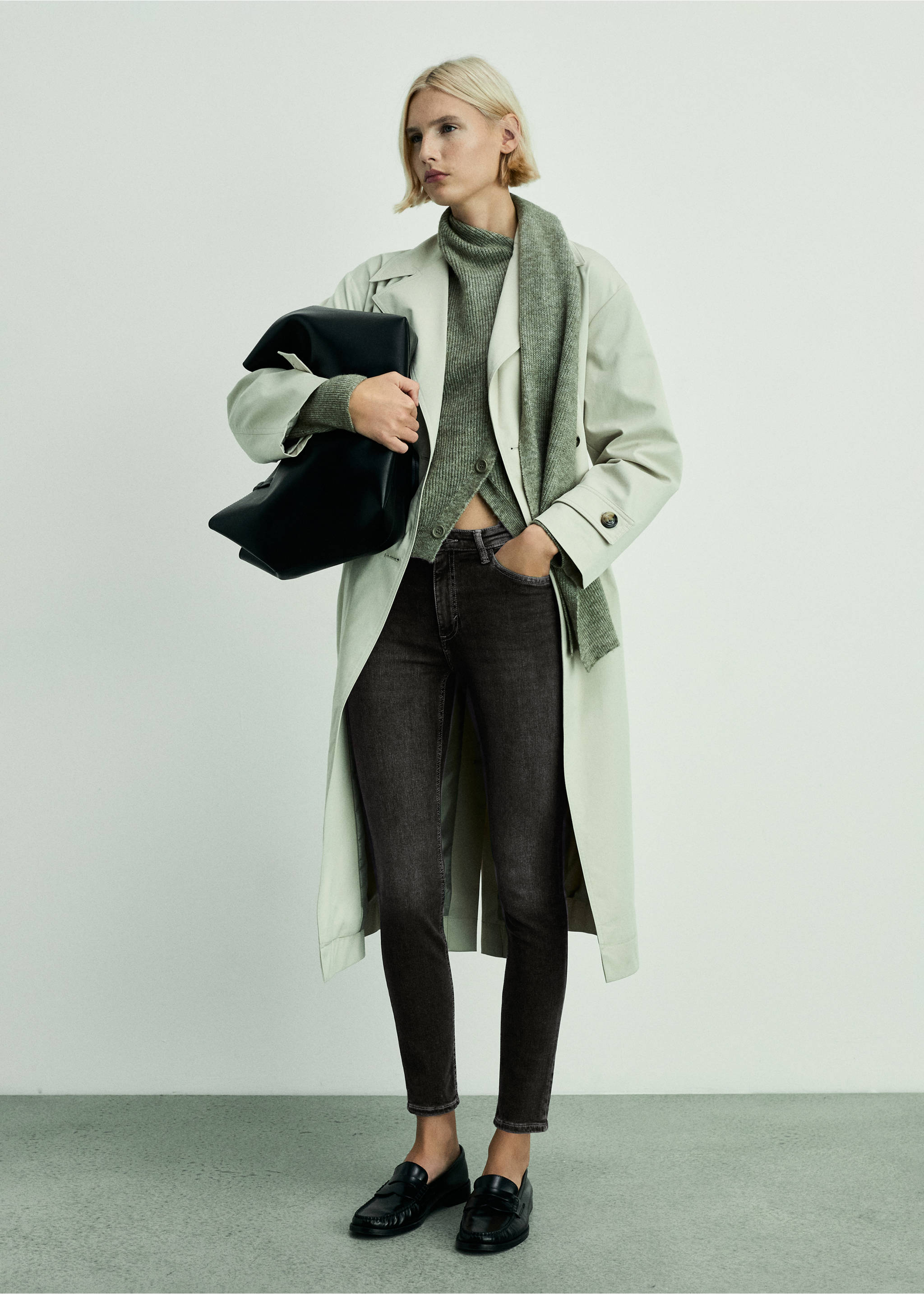 Mid-rise skinny jeans - General plane, Open Grey. Ref: 87000250-00.