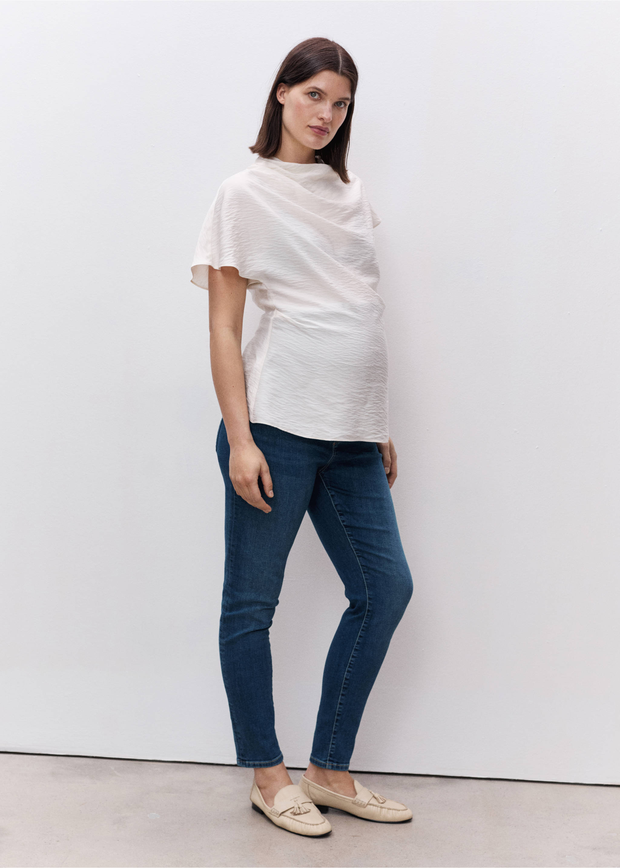Maternity skinny jeans - General plane, Dark Blue. Ref: 87000252-00.