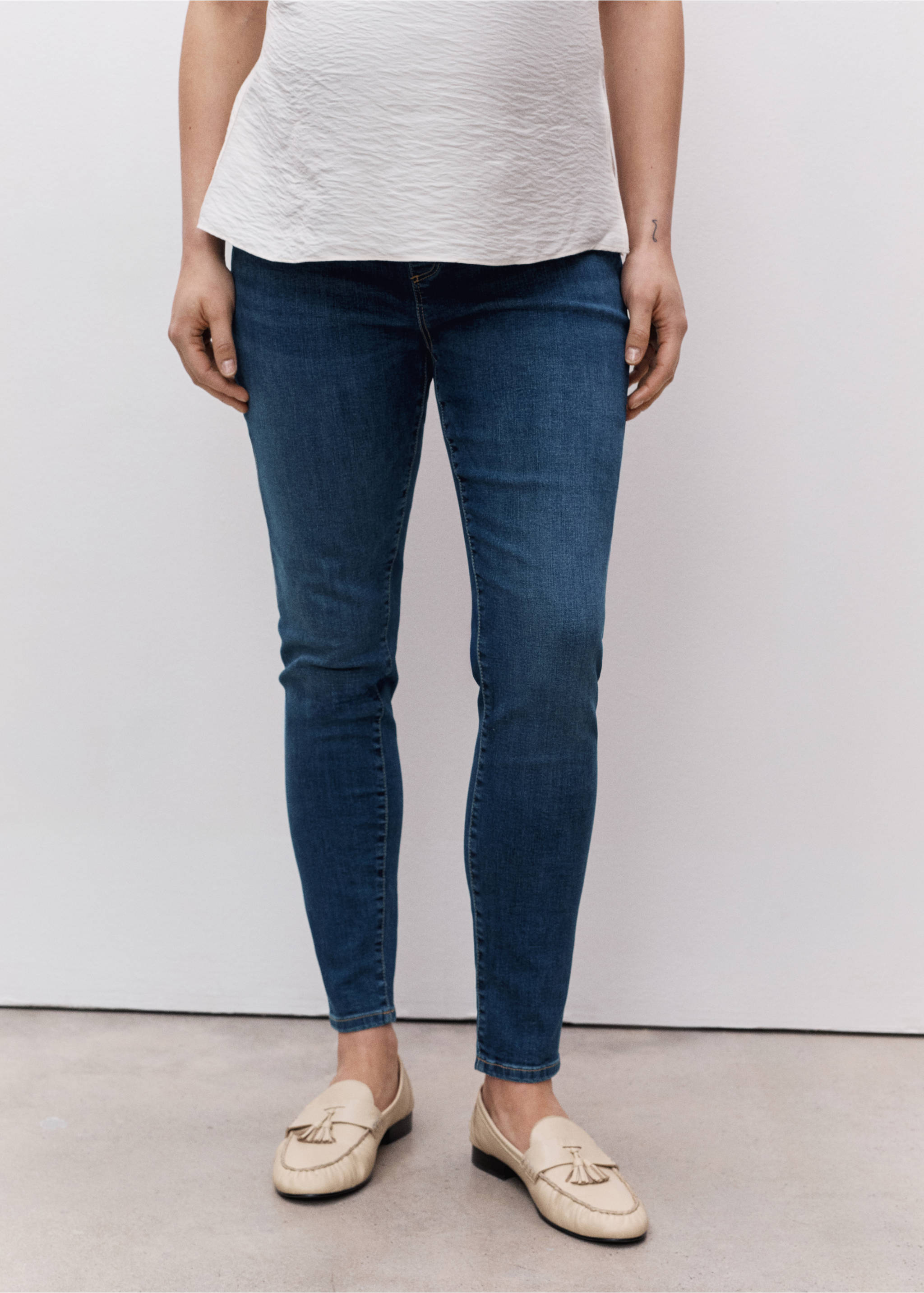 Maternity skinny jeans - Medium plane, Dark Blue. Ref: 87000252-00.