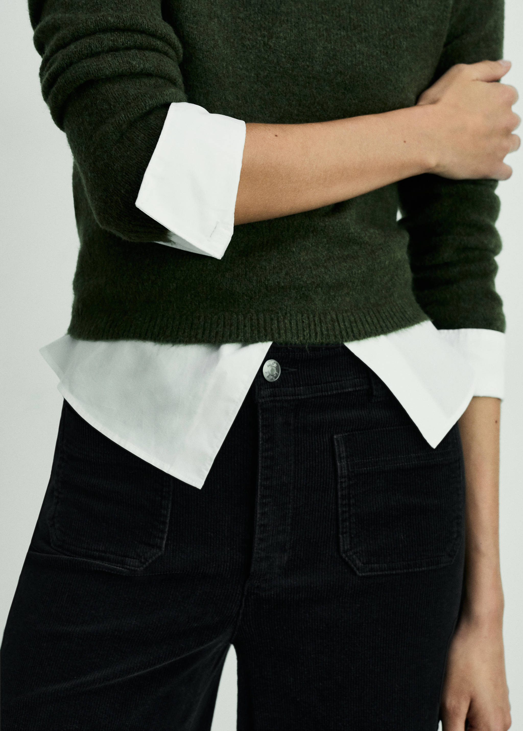 Pantalon Catherin style jupe-culotte velours côtelé - Détail de l'article 1