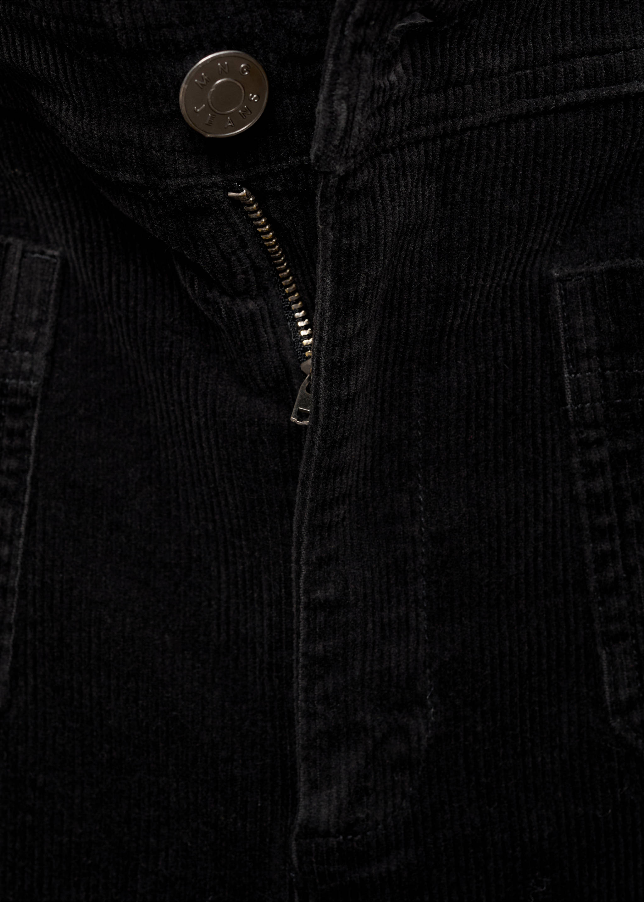 Calças Catherin culotte de bombazina - Pormenor do artigo 8, Preto. Ref: 87000257-00.