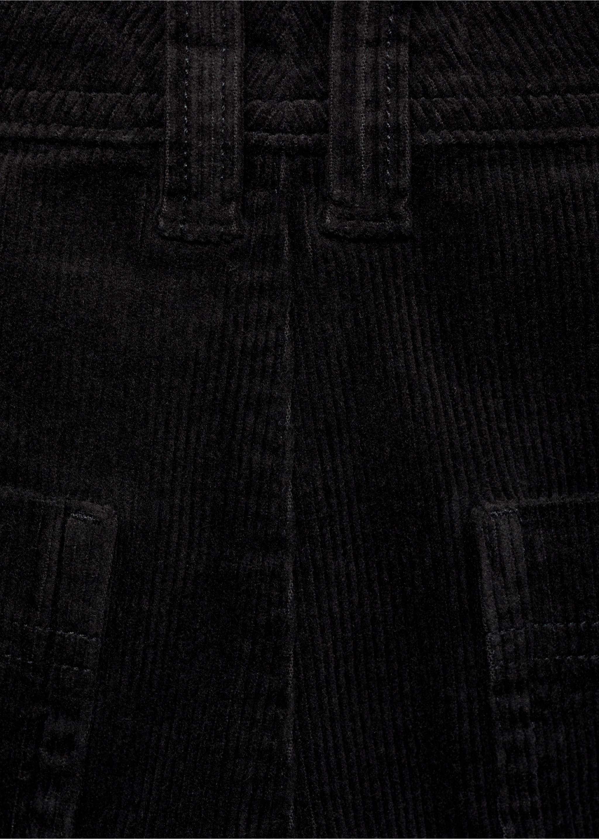 Calças Catherin culotte de bombazina - Pormenor do artigo 0, Preto. Ref: 87000257-00.