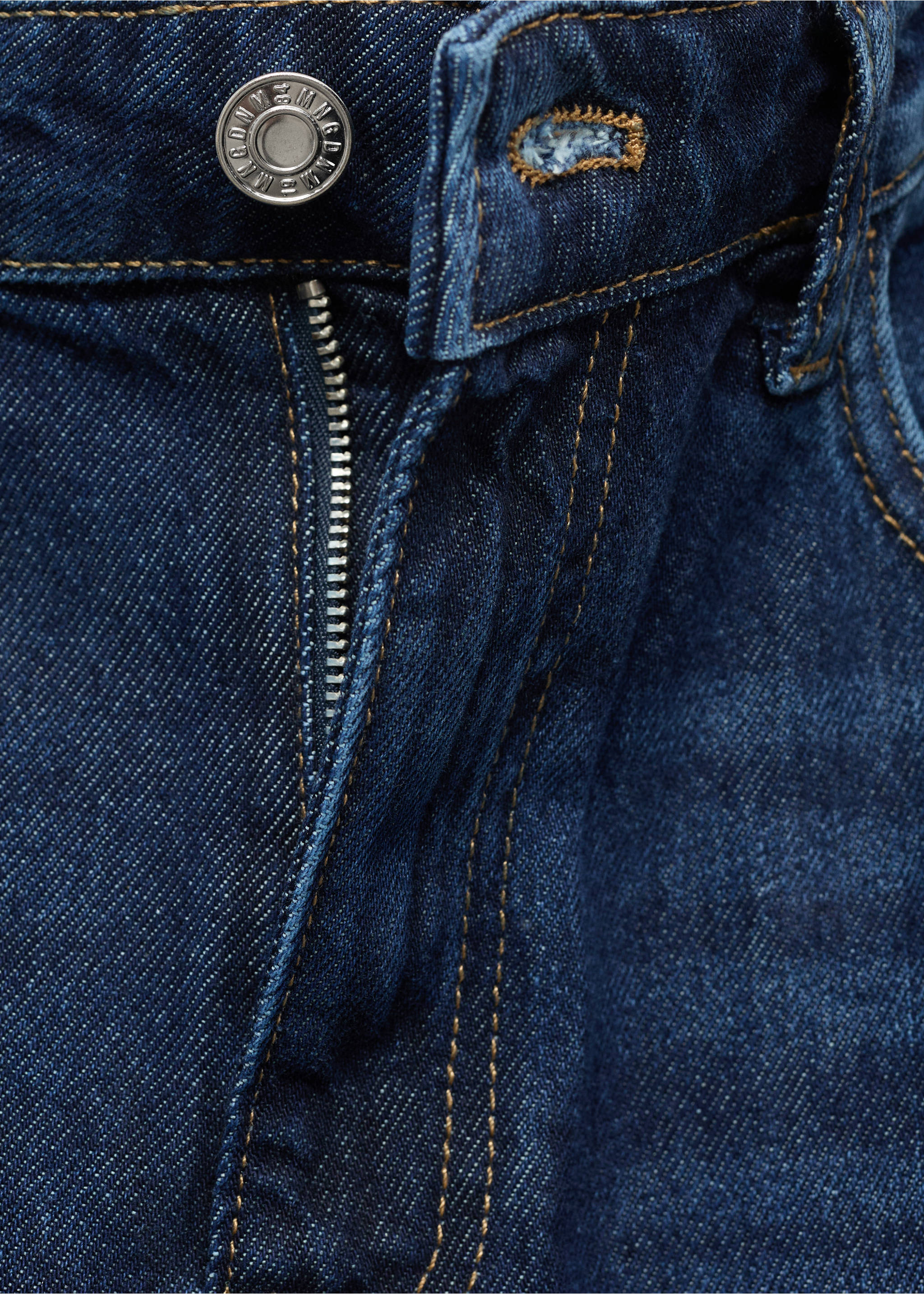 Danila high-waisted wide leg jeans - Details of the article 8, Dark Blue. Ref: 87000258-00.