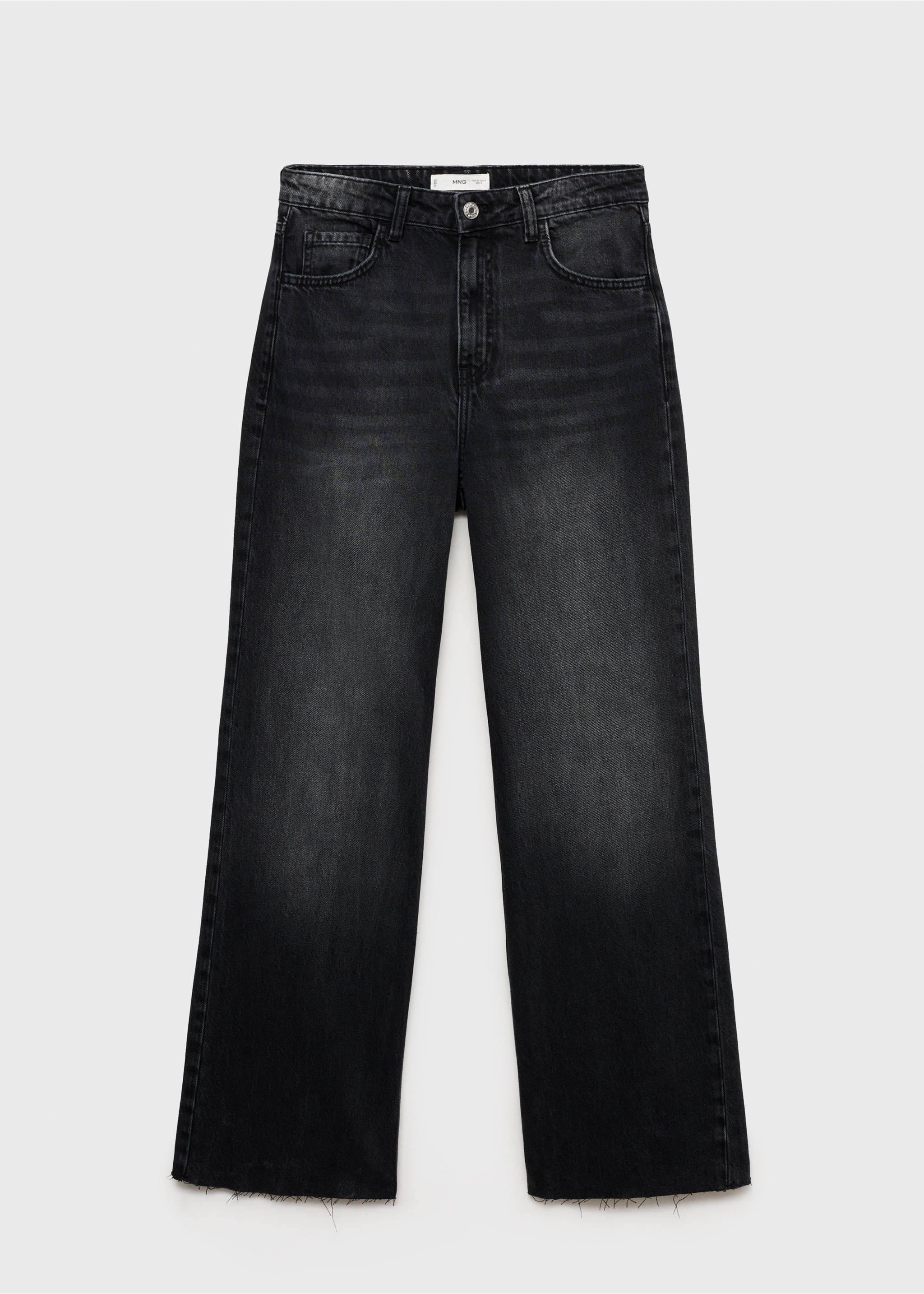 Jeans Danila med hög midja och breda ben - Artikel utan modell, Black denim. Ref: 87000259-00.