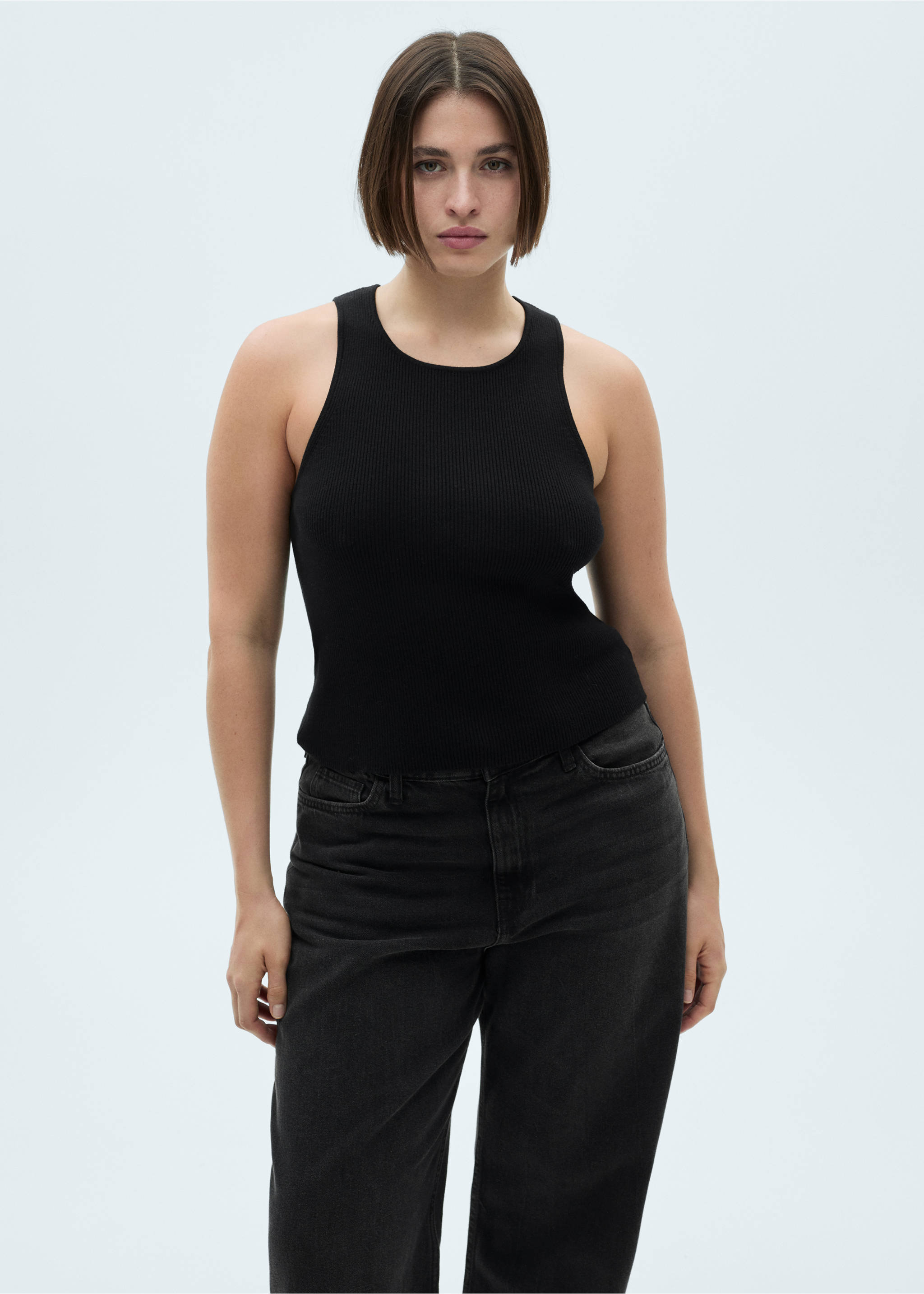 Jeans Fiona flare tiro medio - Detalle del artículo 5, Denim negro. Ref: 87000270-00.