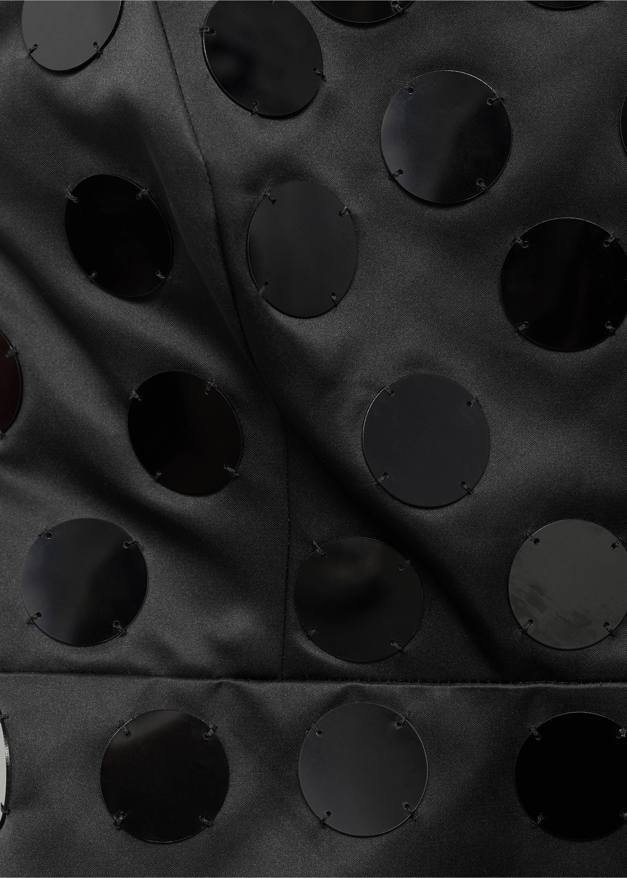 Short strapless dress with mirrors - Details of the article 0, Black. Ref: 87000276-00.