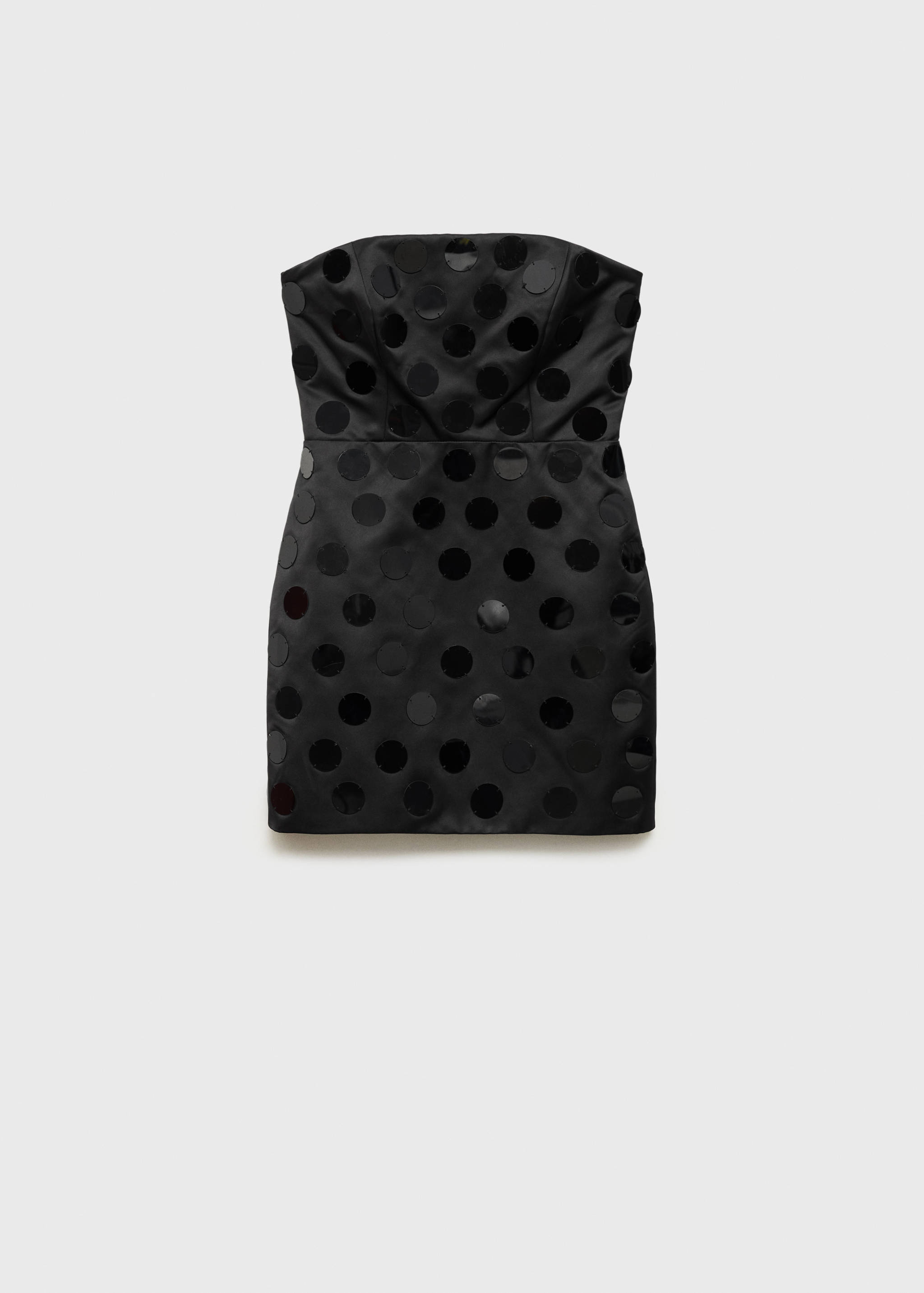 Short strapless dress with mirrors - Article without model