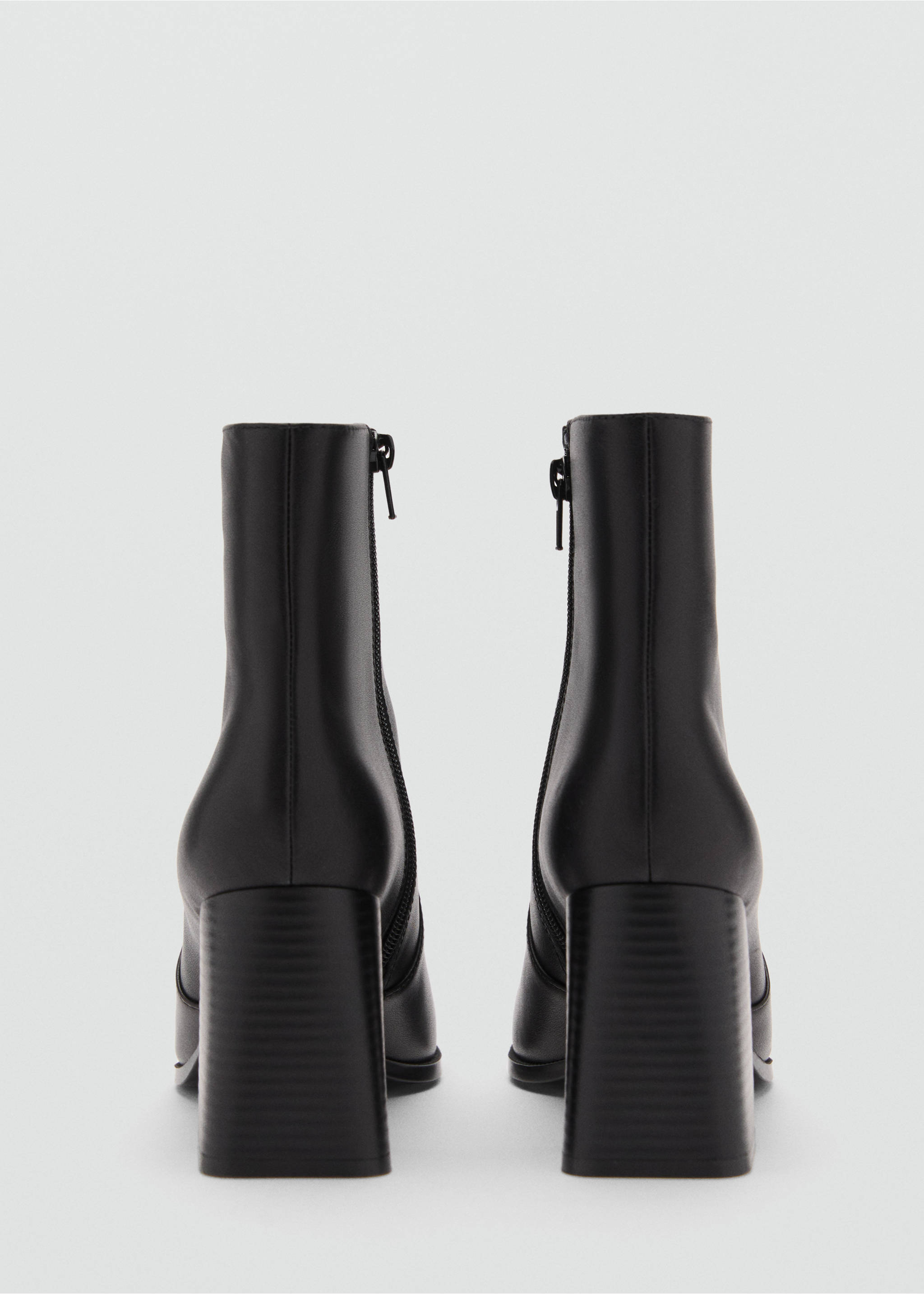 Leather heeled boots - Details of the article 1, Black. Ref: 87000283-00.