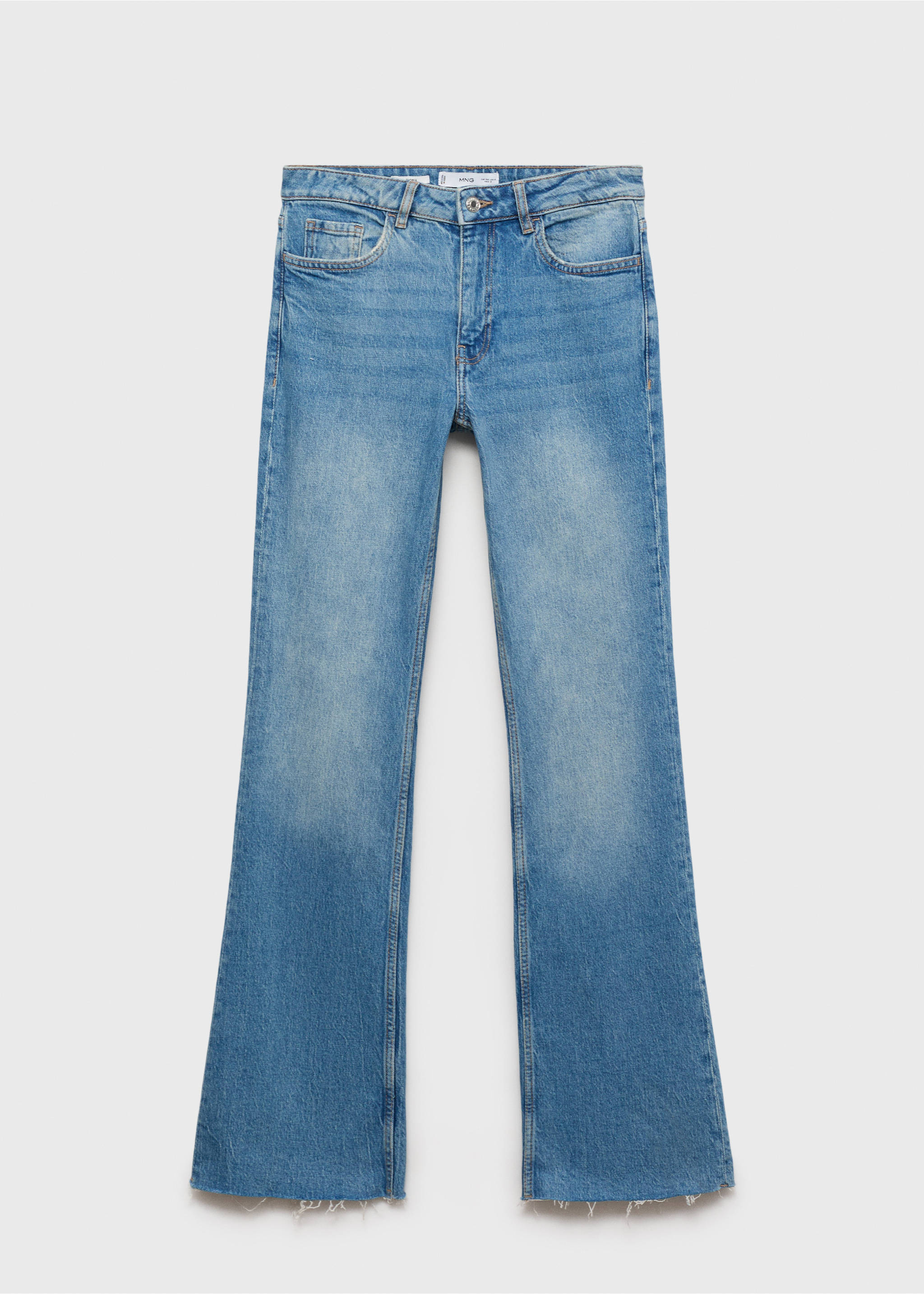 Fiona flared mid-rise jeans - Article without model, Medium Blue. Ref: 87000288-00.