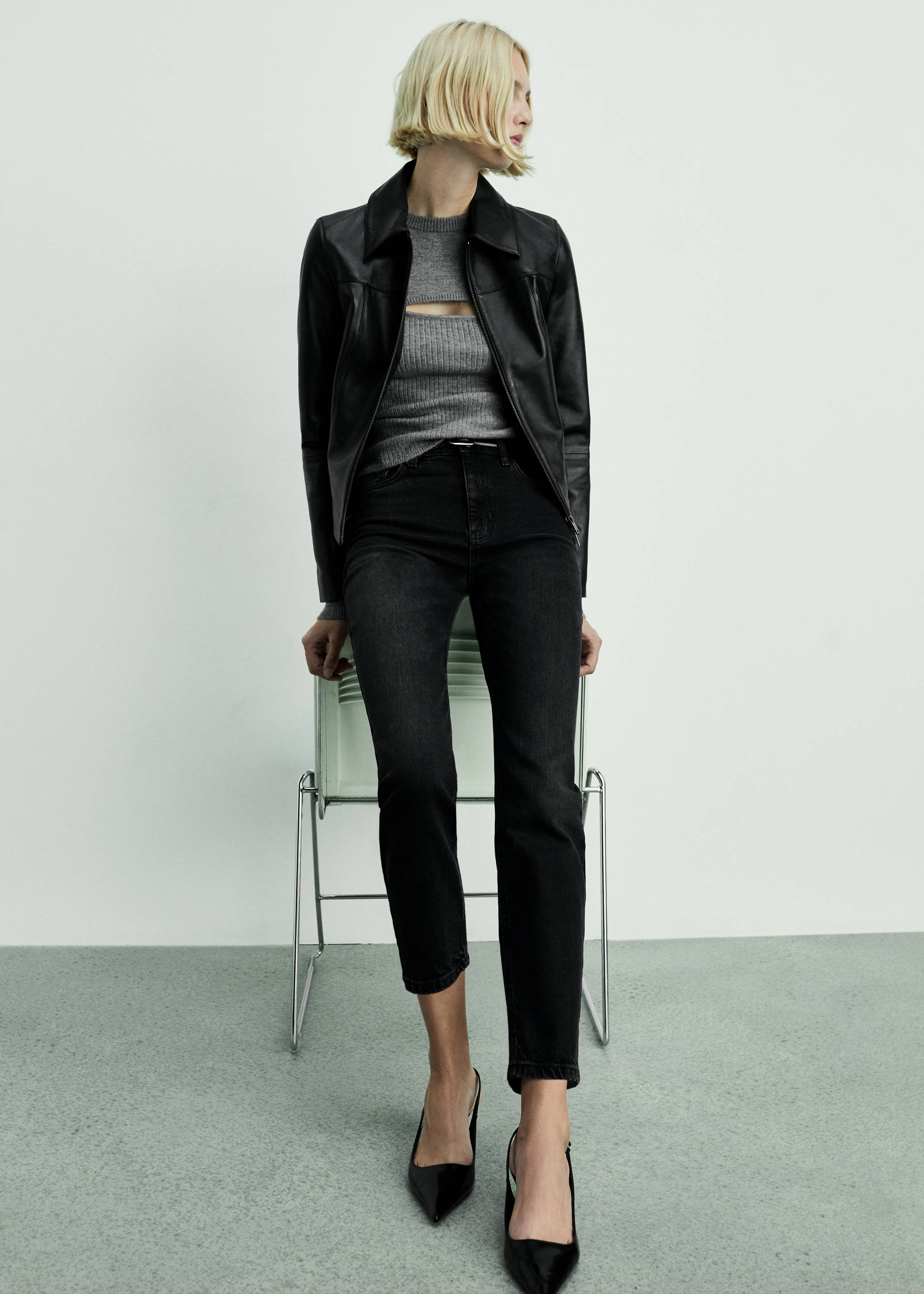 Jean Newmom confort taille haute - Détail de l'article 2, Black denim. Ref: 87000290-00.