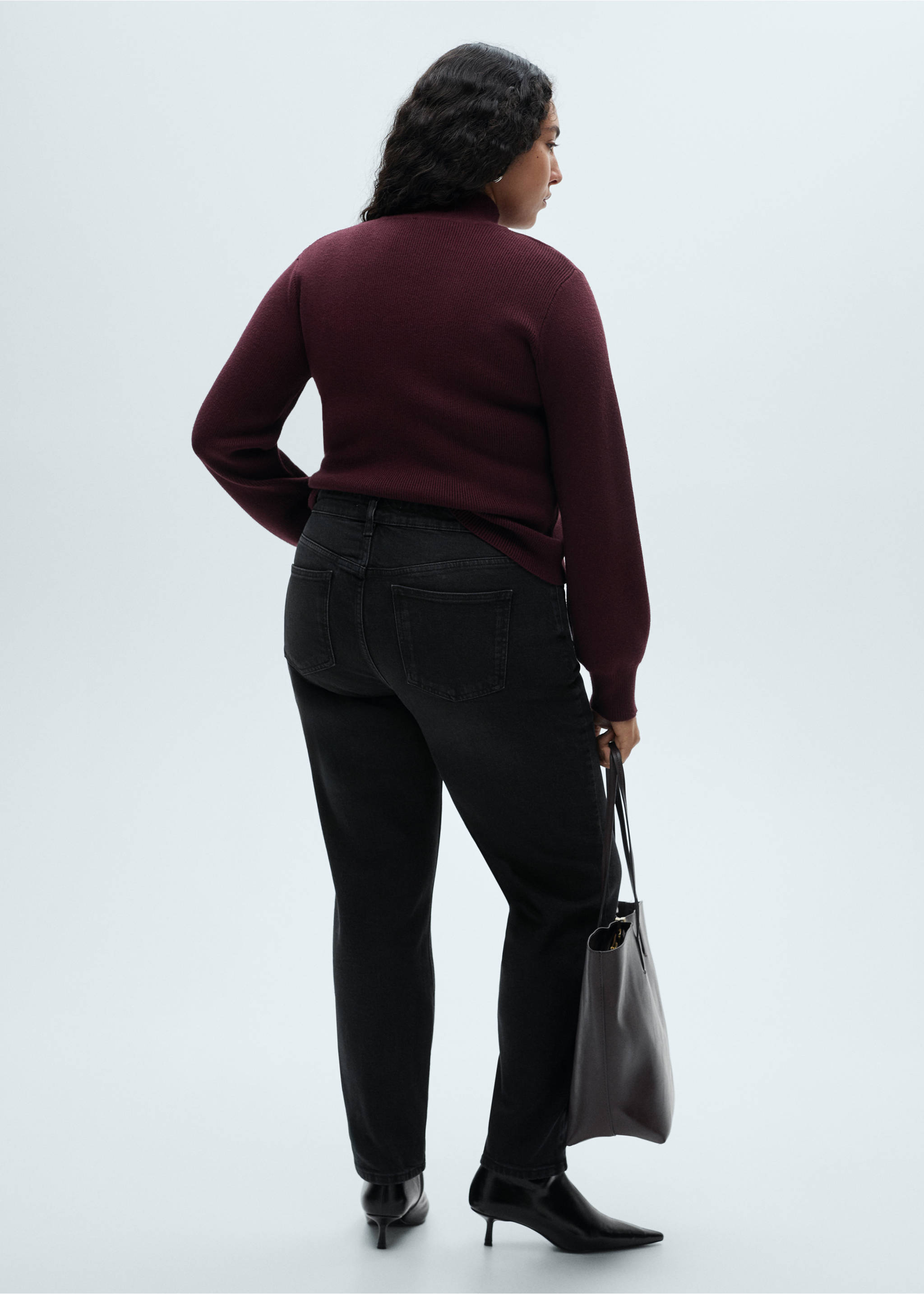 Jean Newmom confort taille haute - Détail de l'article 4, Black denim. Ref: 87000290-00.